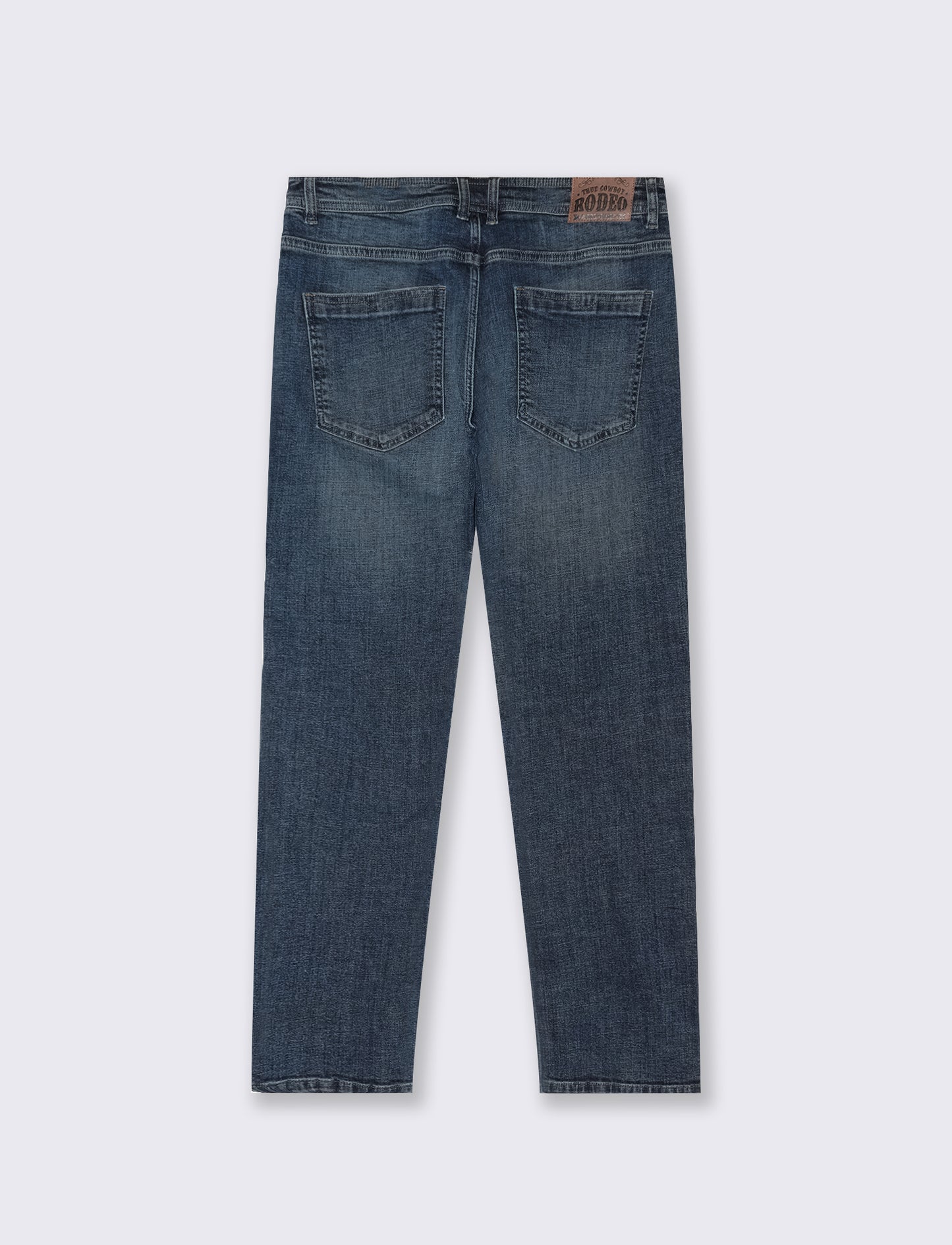 Jeans slim fit blu medio effetto slavato - Denim