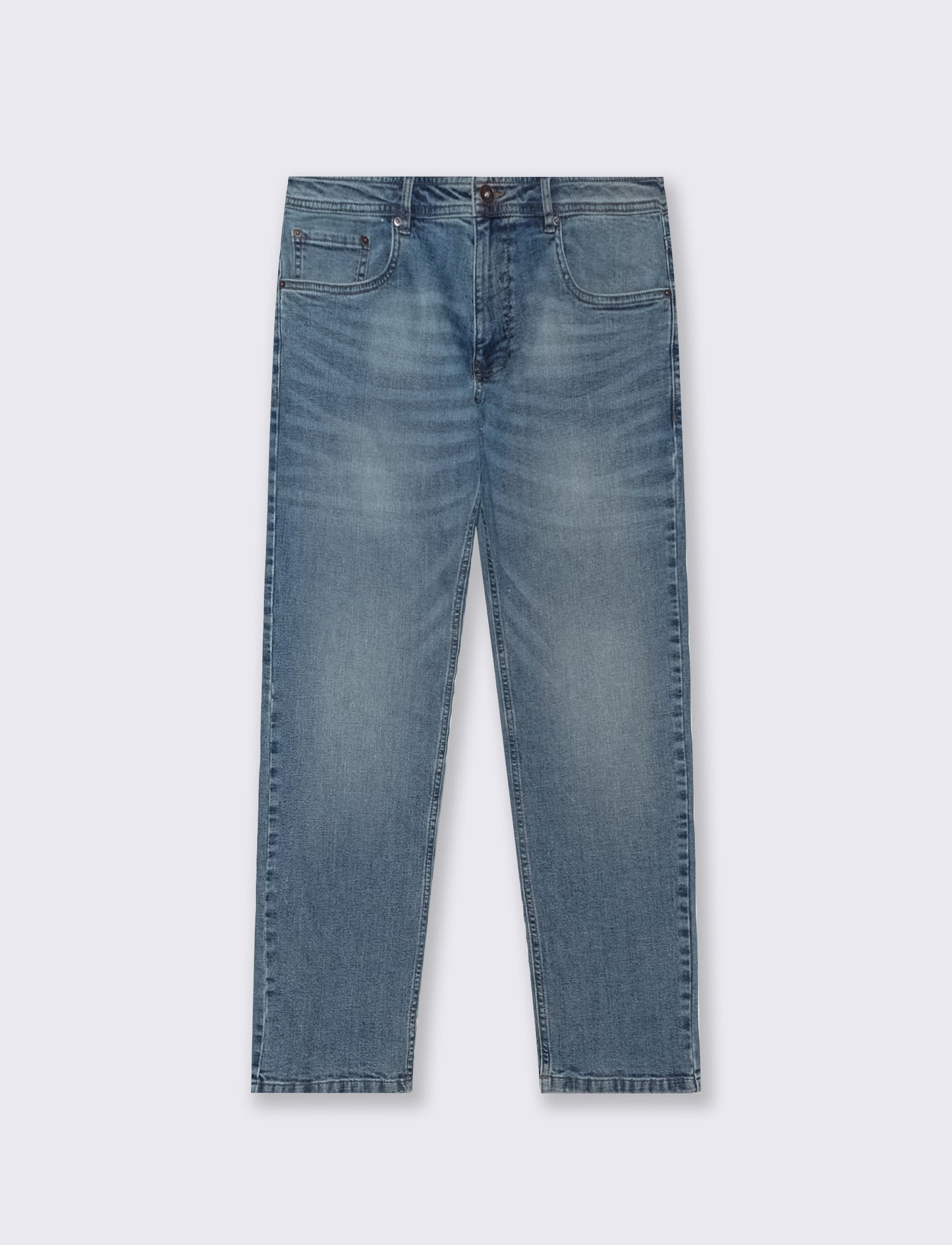 Light blue slim fit jeans with a distressed effect - Blue