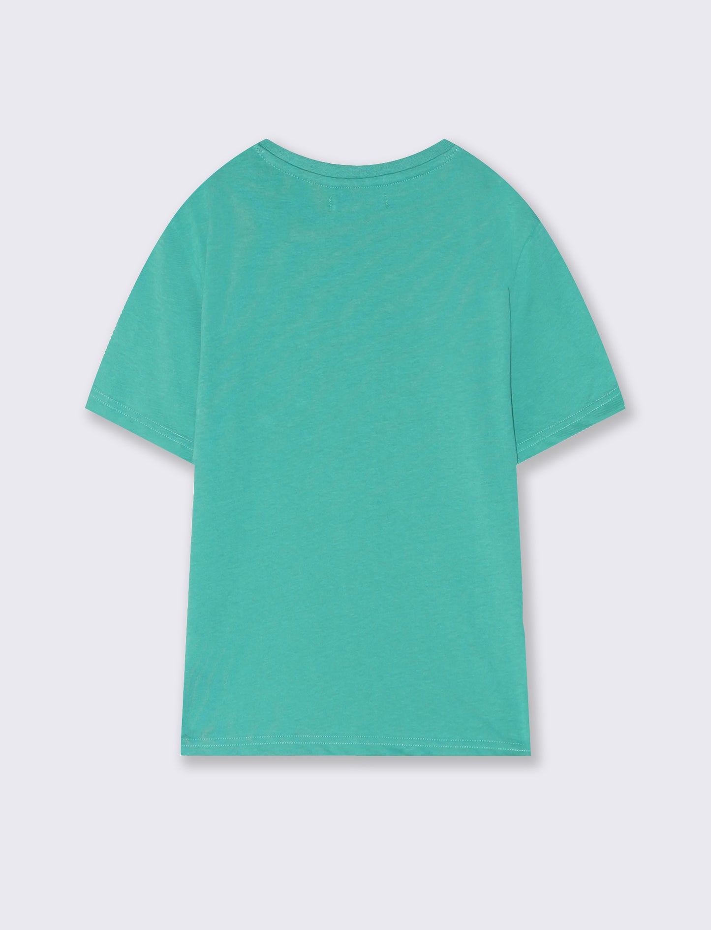 T-shirt girocollo con taschino versatile - Verde