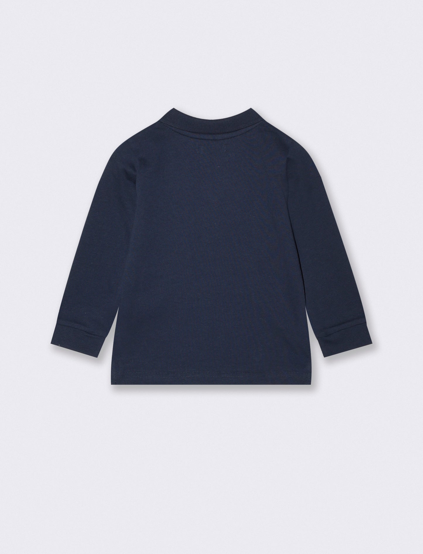 Polo in cotone con ricamo e inserti - Blu