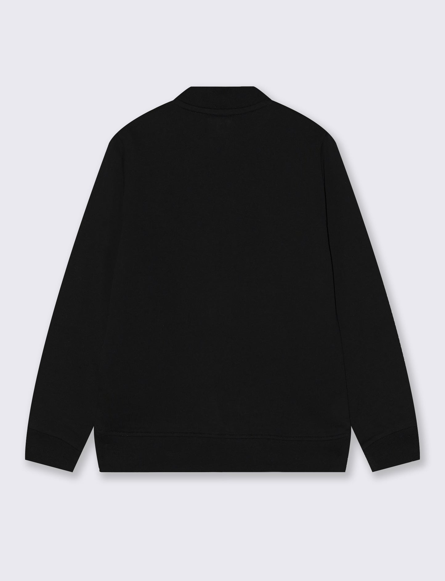 Felpa con zip e tascone vivace - Nero