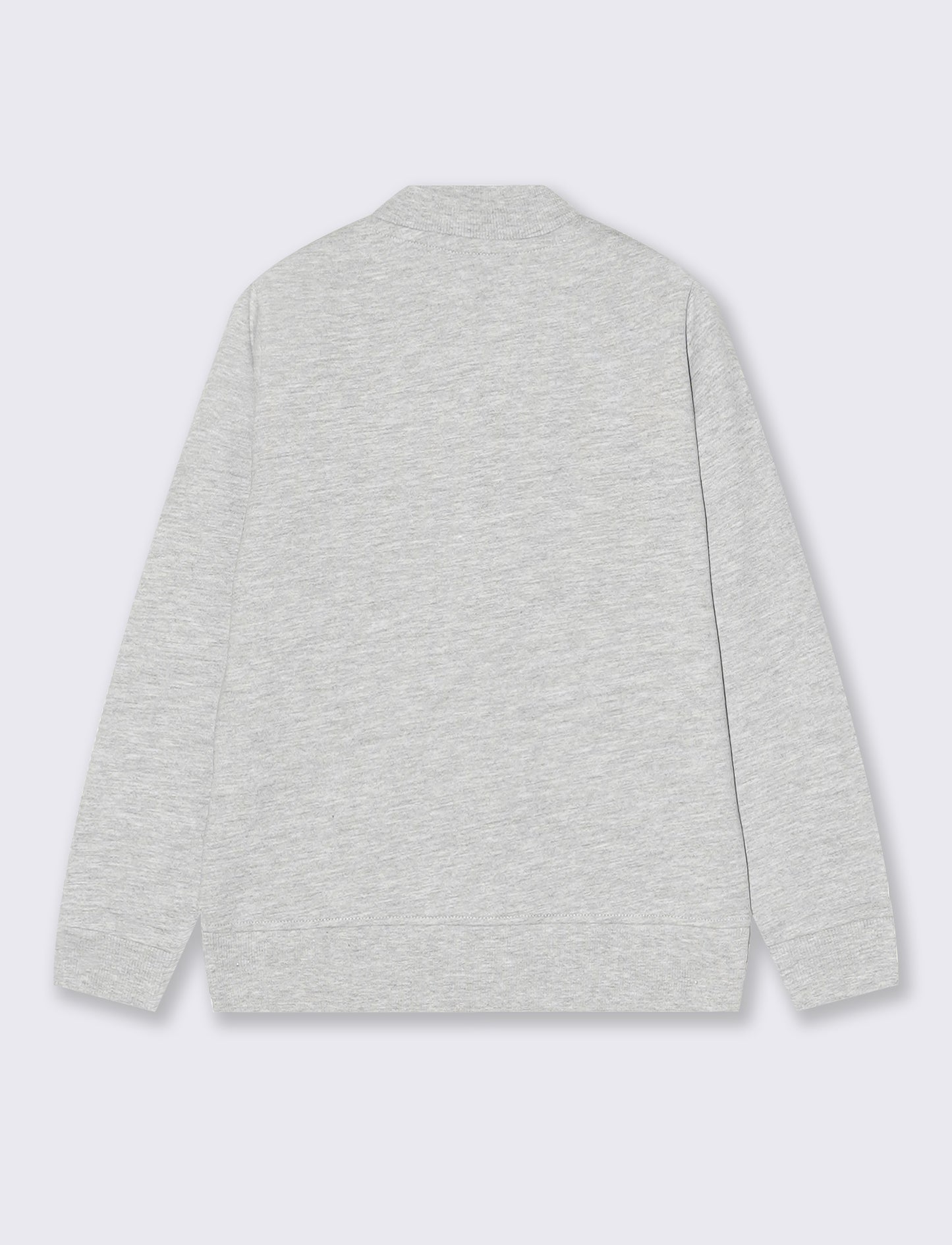 Felpa con zip e tascone vivace - Grigio chiaro mel.