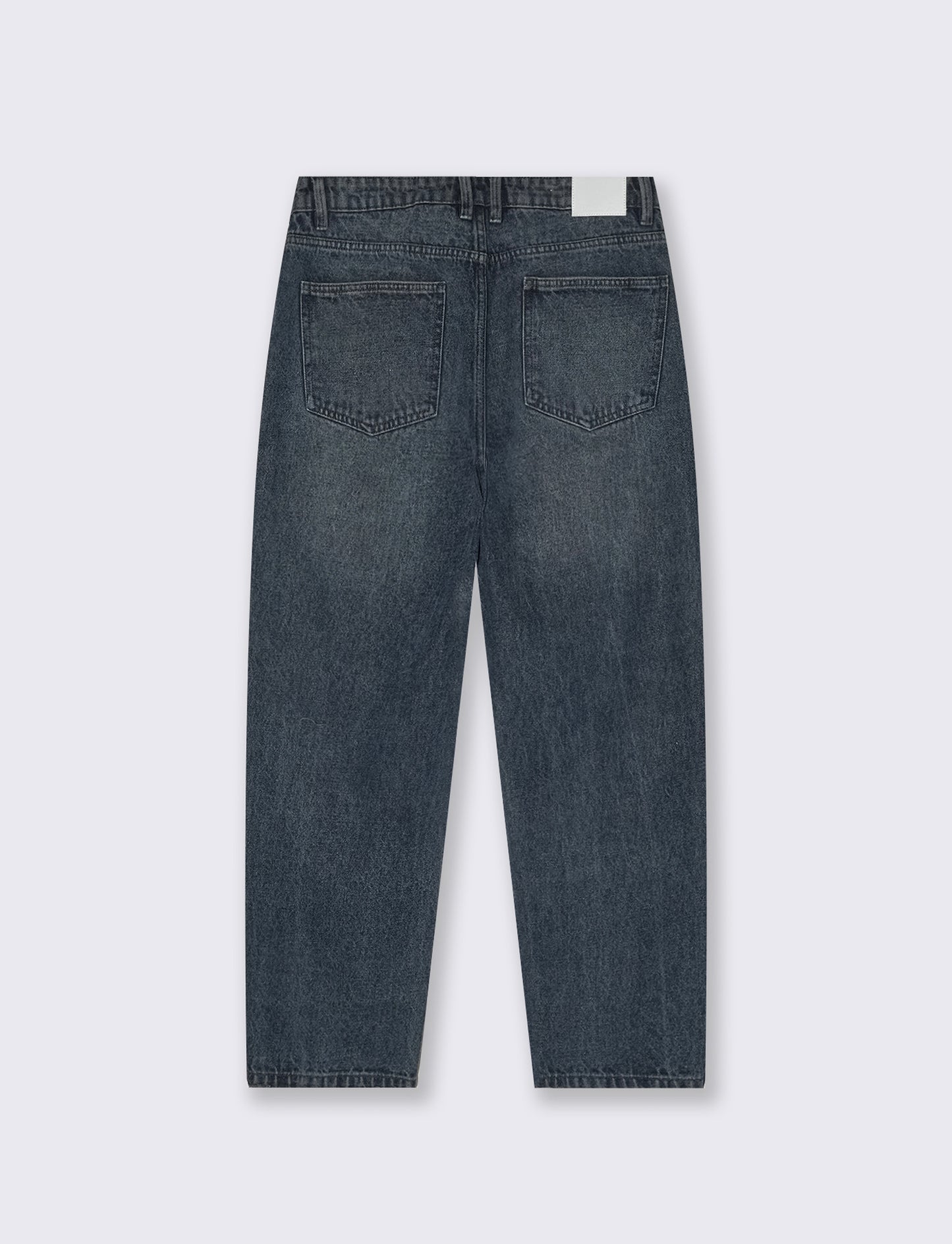 Dark blue baggy fit jeans with a faded effect - Blue