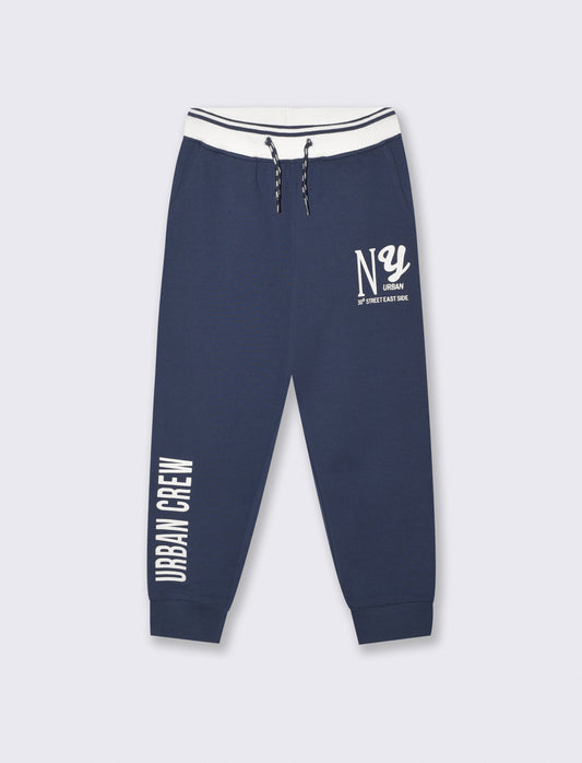 Jogger Bicolore in Cotone per Tempo Libero - Blu