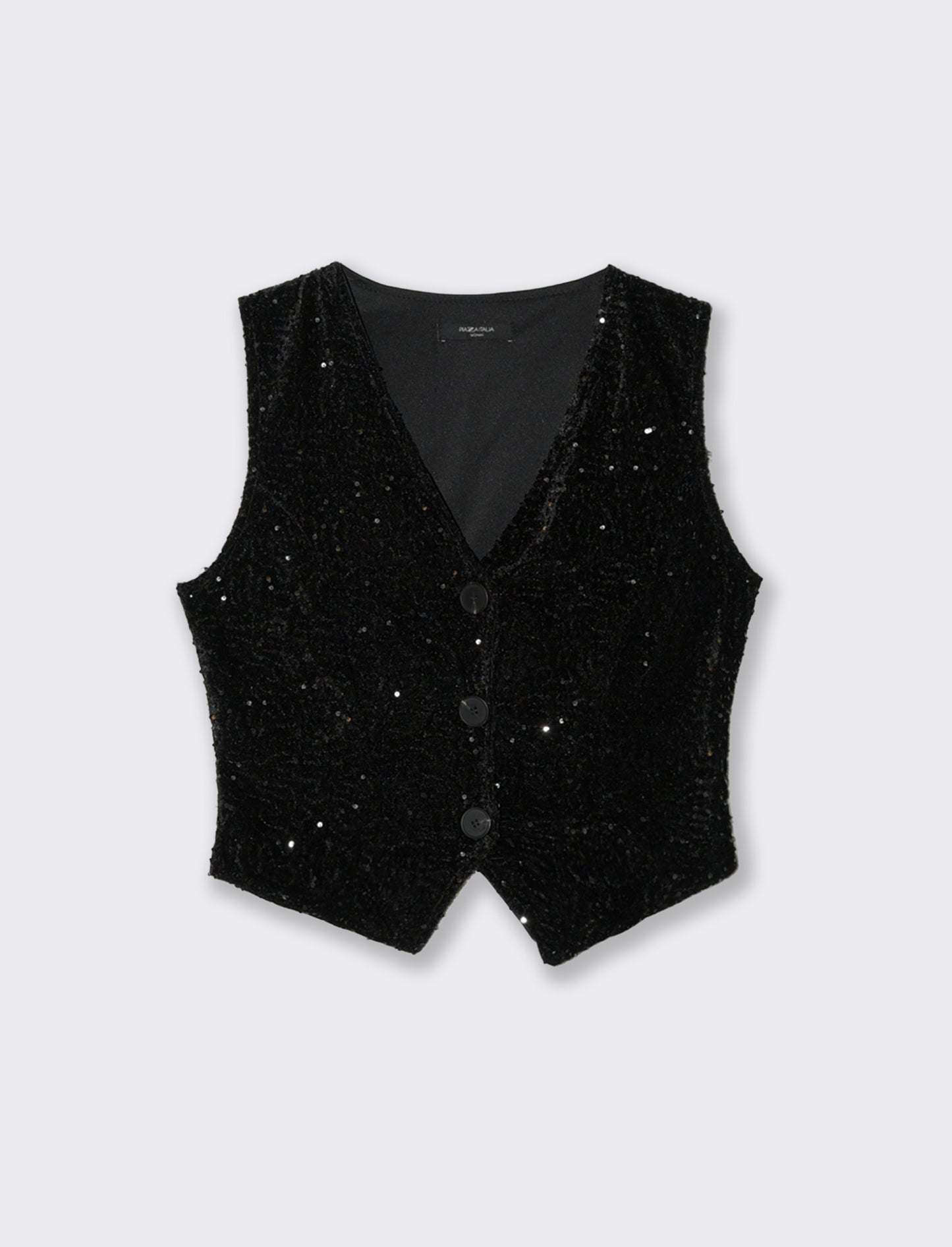 Gilet in paillettes - Nero