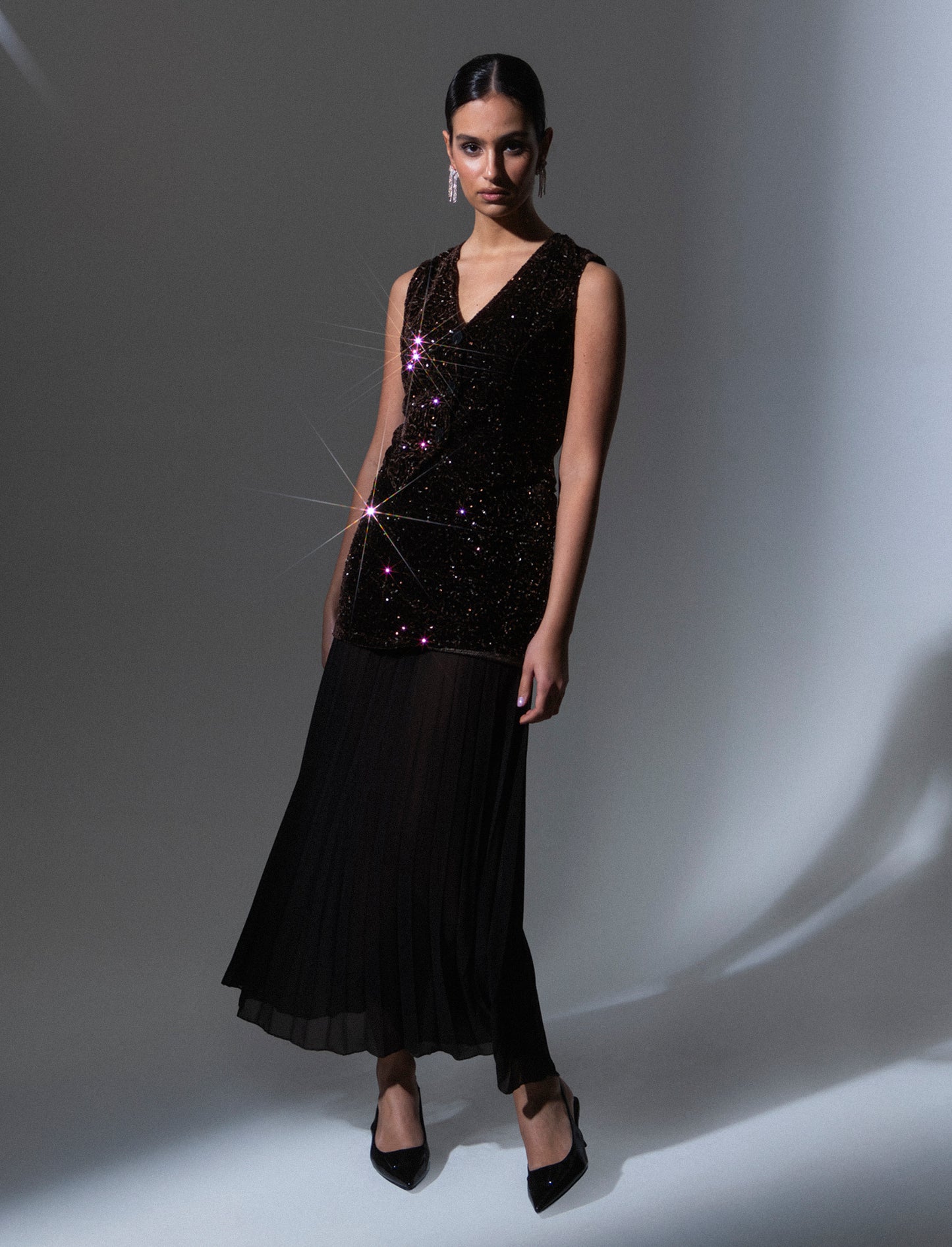 Gilet in paillettes - Moro