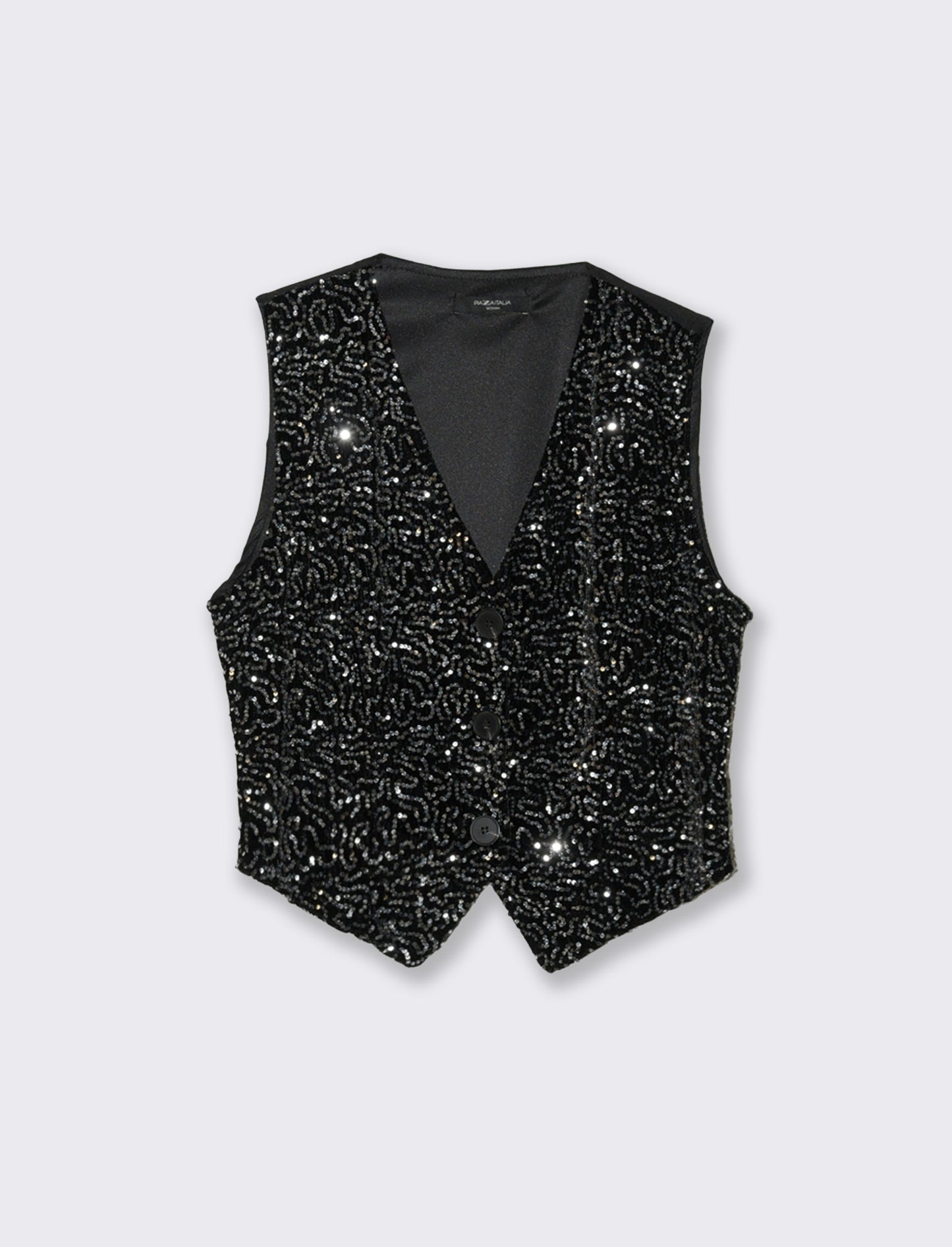 Gilet in paillettes - Argento