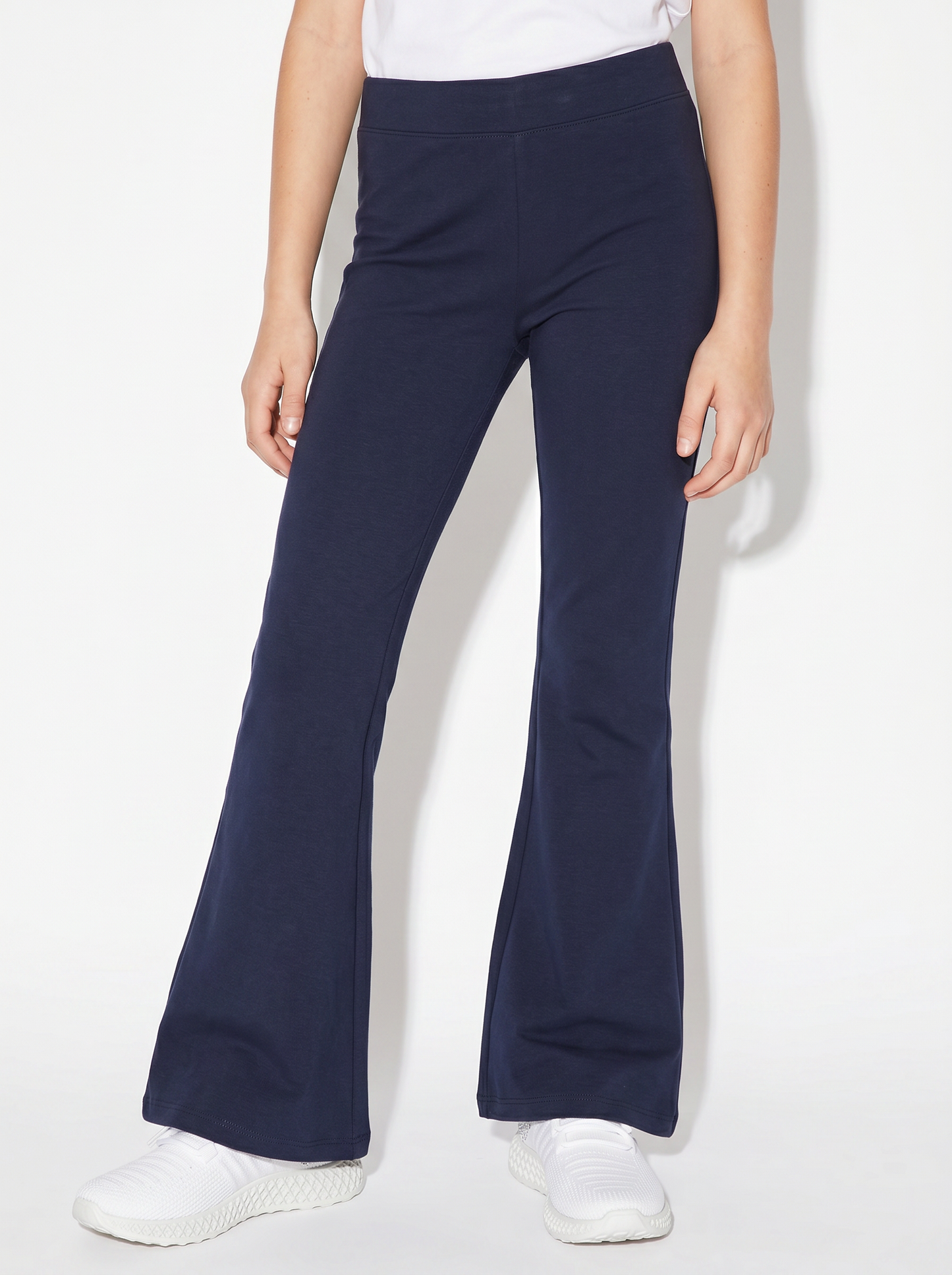 Leggings a zampa in jersey morbido - Blu