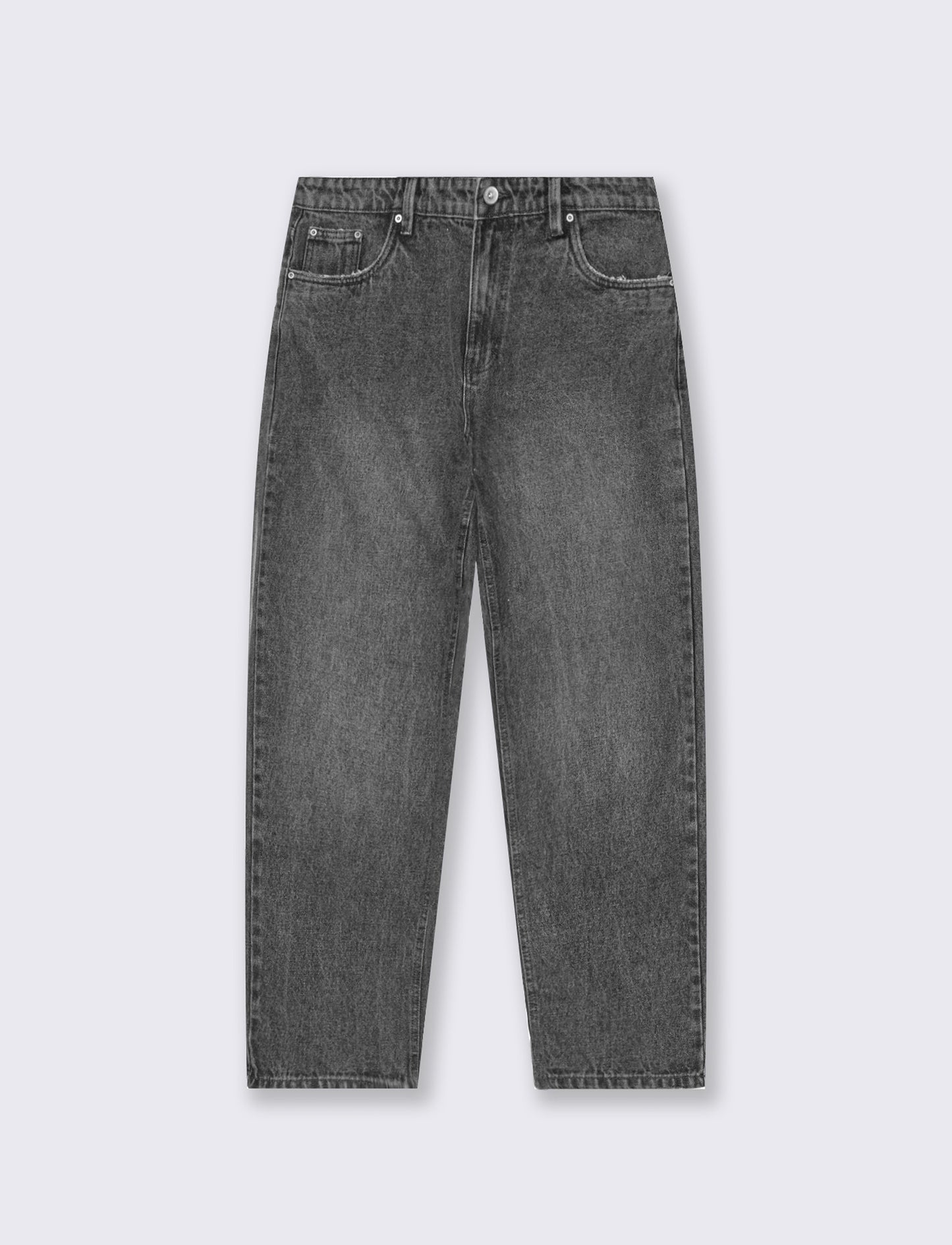 Jeans baggy fit grigio medio slavato - Grigio