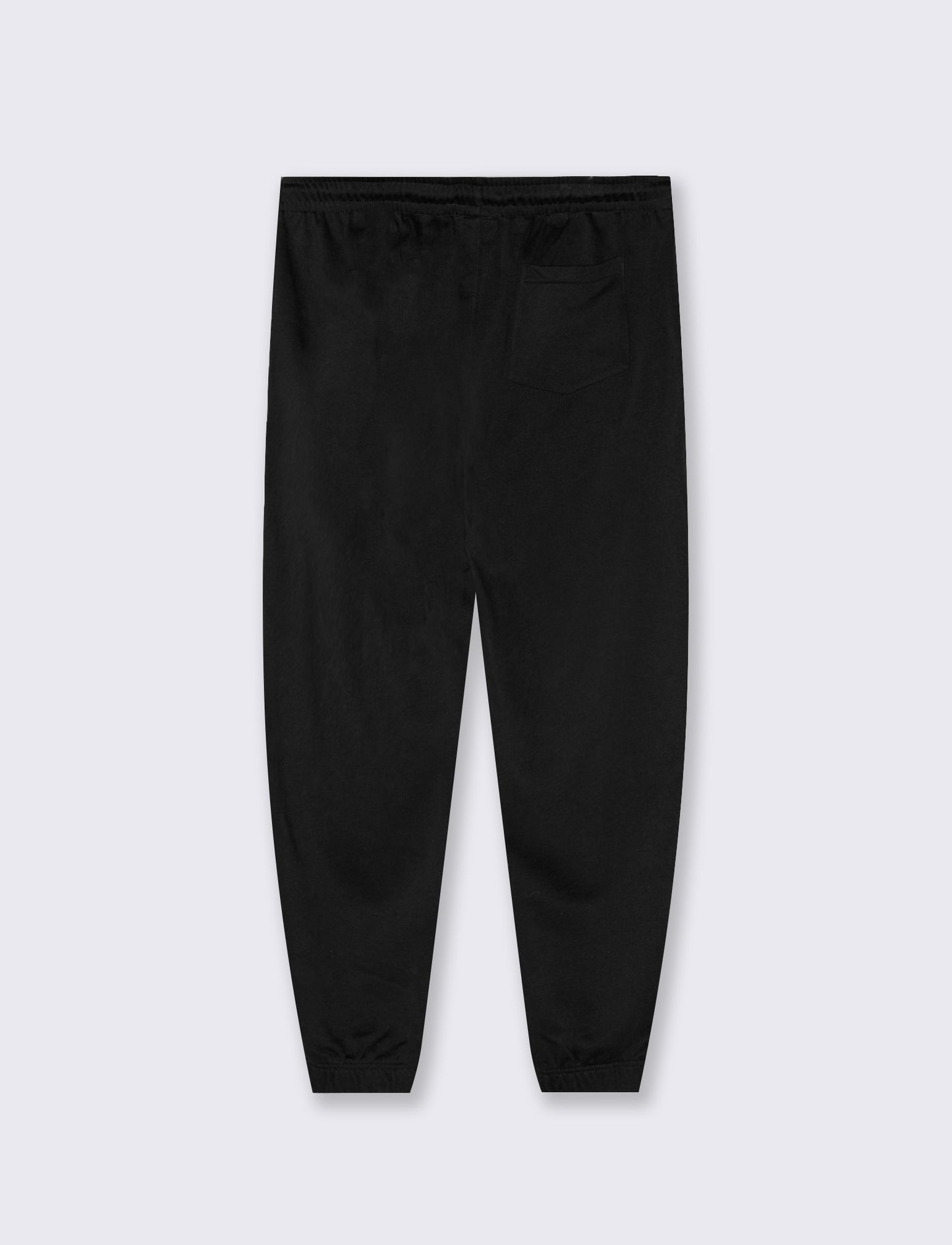 Pantaloni Jogger Basic in Felpa con Elastico - Nero