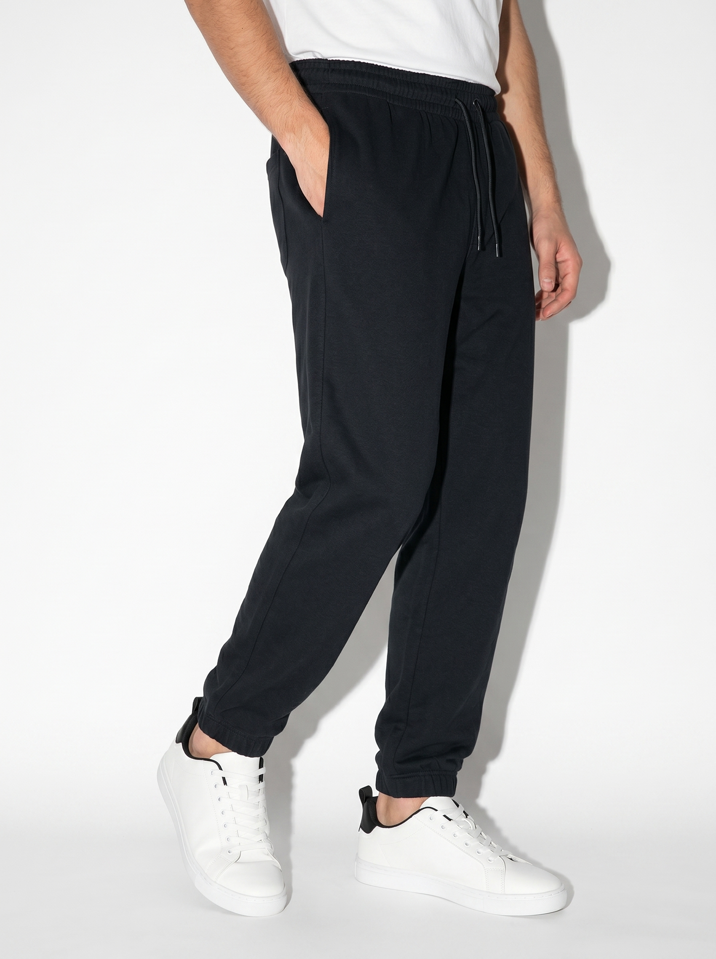 Pantaloni Jogger Basic in Felpa con Elastico - Avion