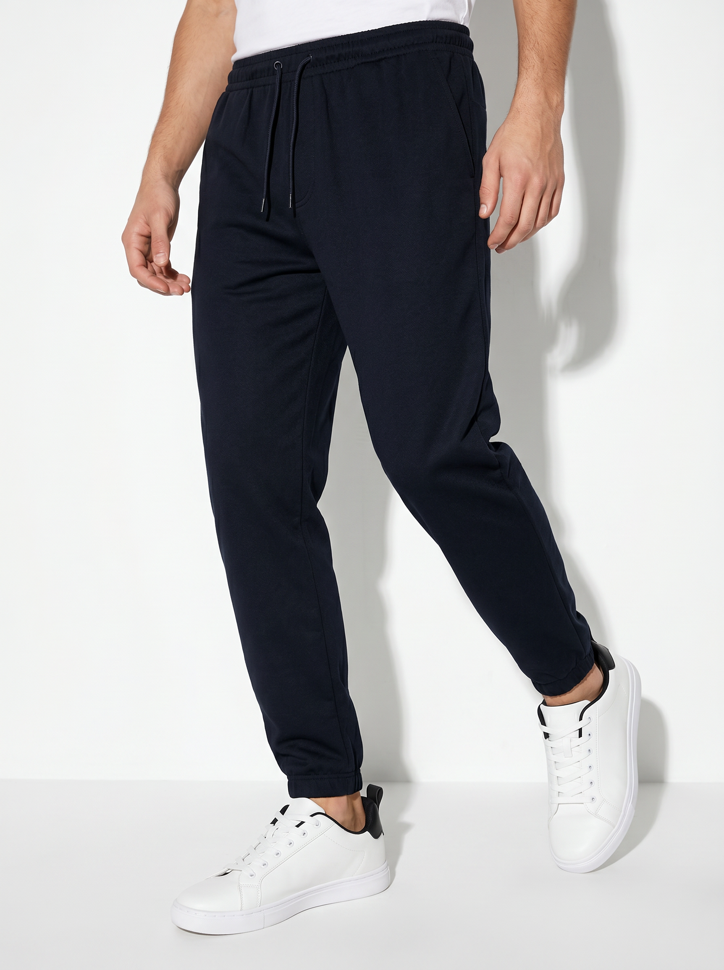 Basic Sweatpants with Elastic - Blue