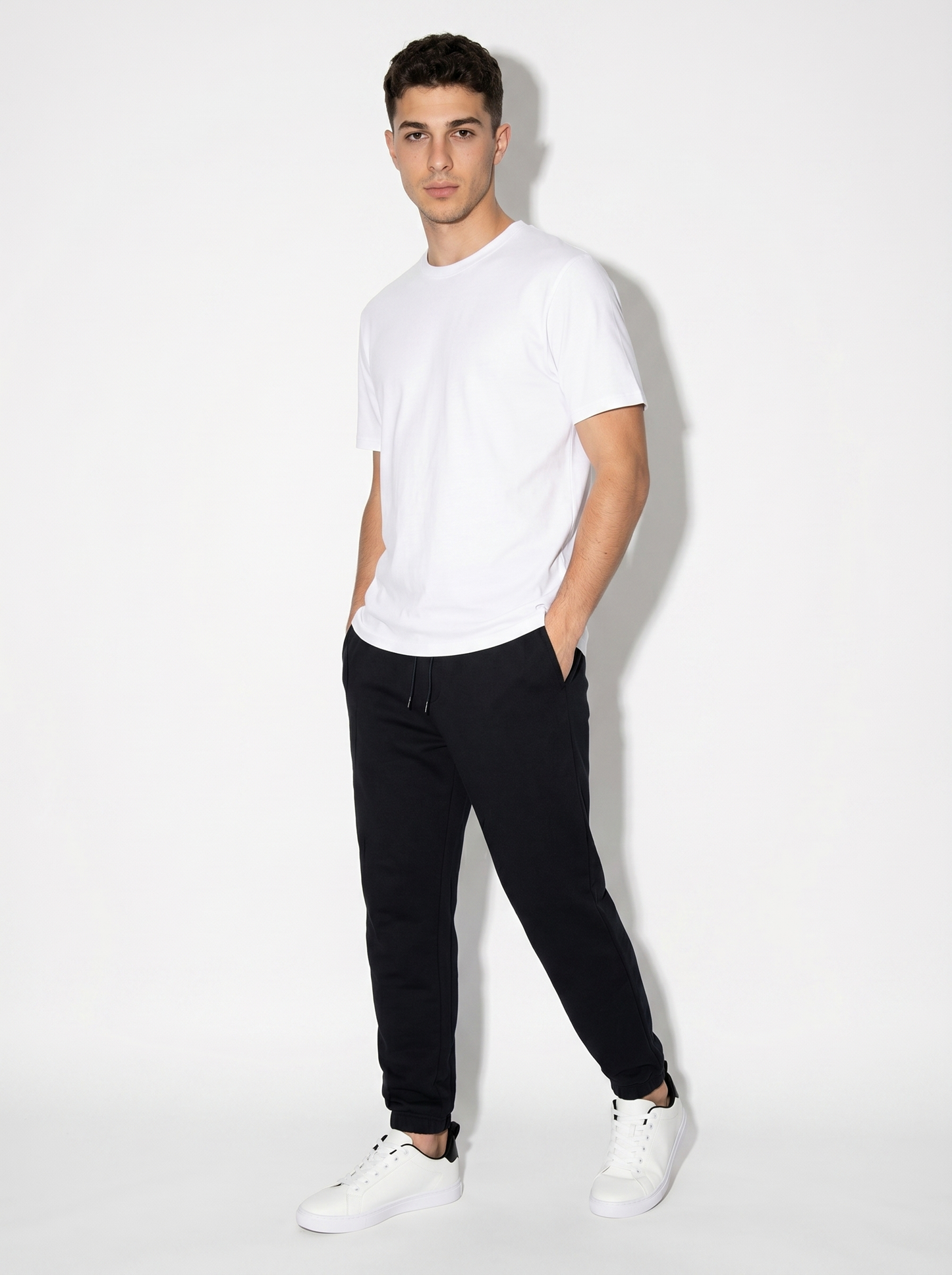 Basic Sweatpants with Elastic - Blue