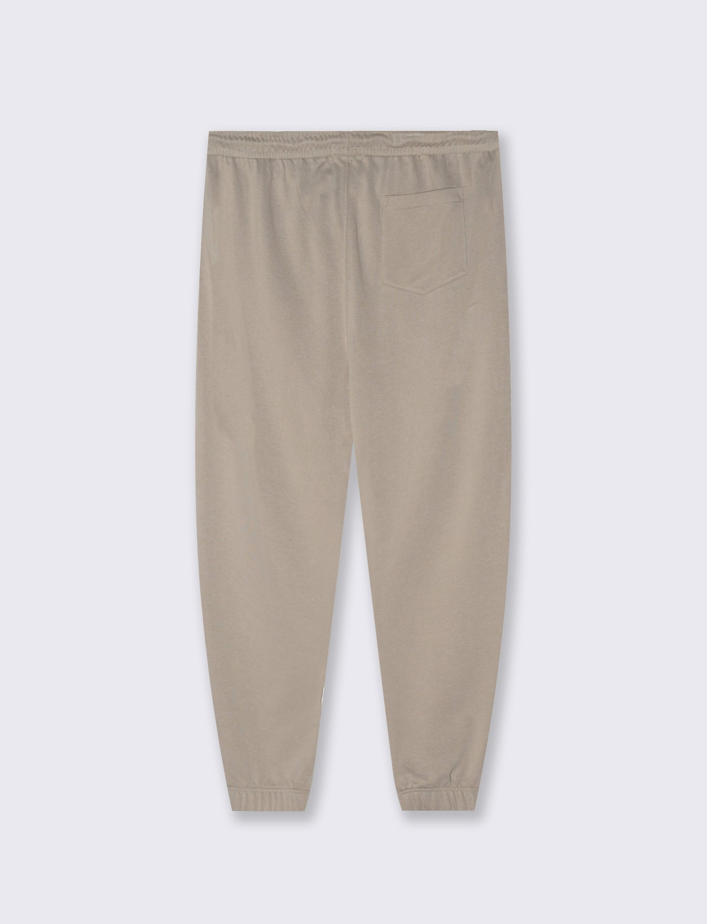 Pantaloni Jogger Basic in Felpa con Elastico - Beige