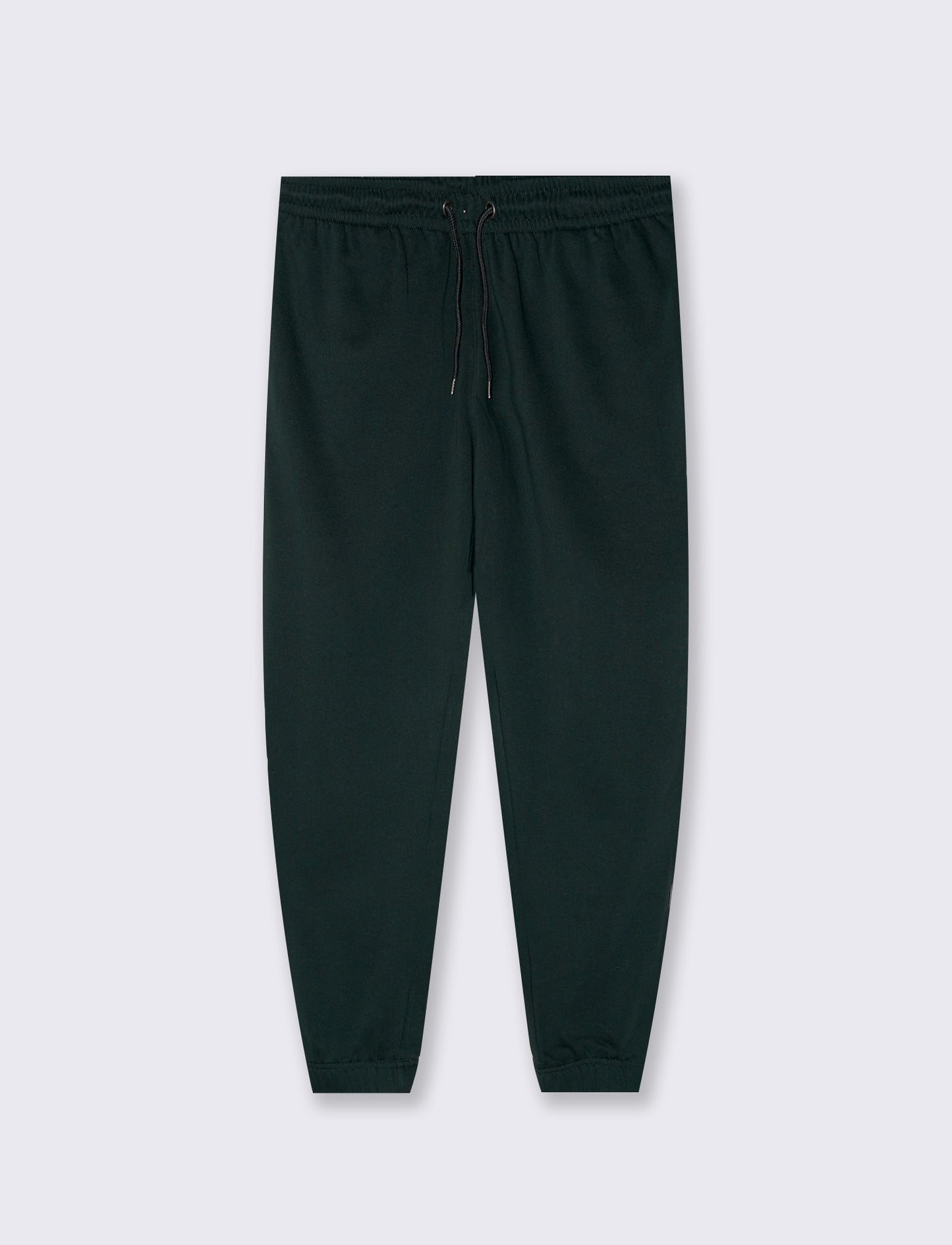 Pantaloni Jogger Basic in Felpa con Elastico - Verde scuro