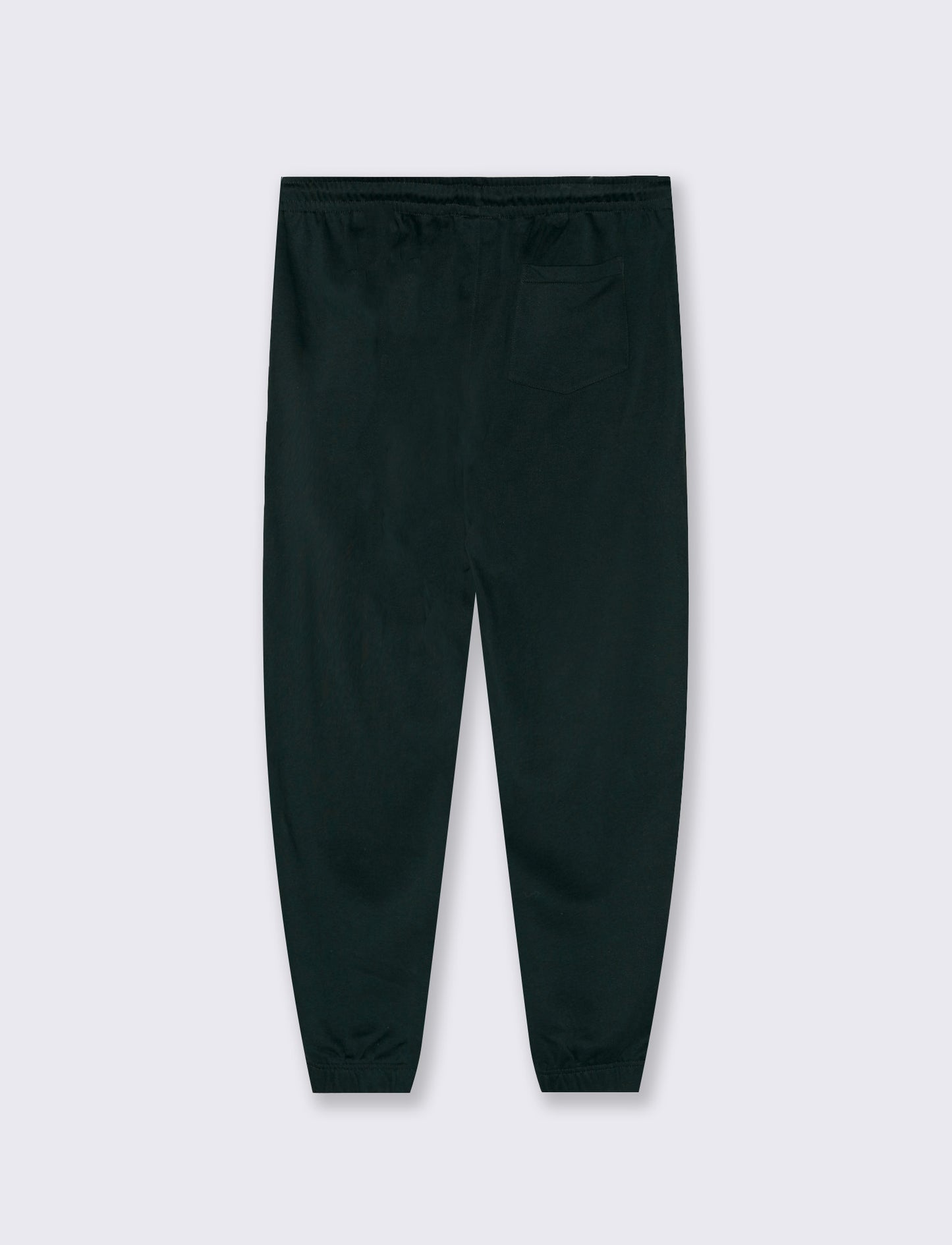 Pantaloni Jogger Basic in Felpa con Elastico - Verde scuro