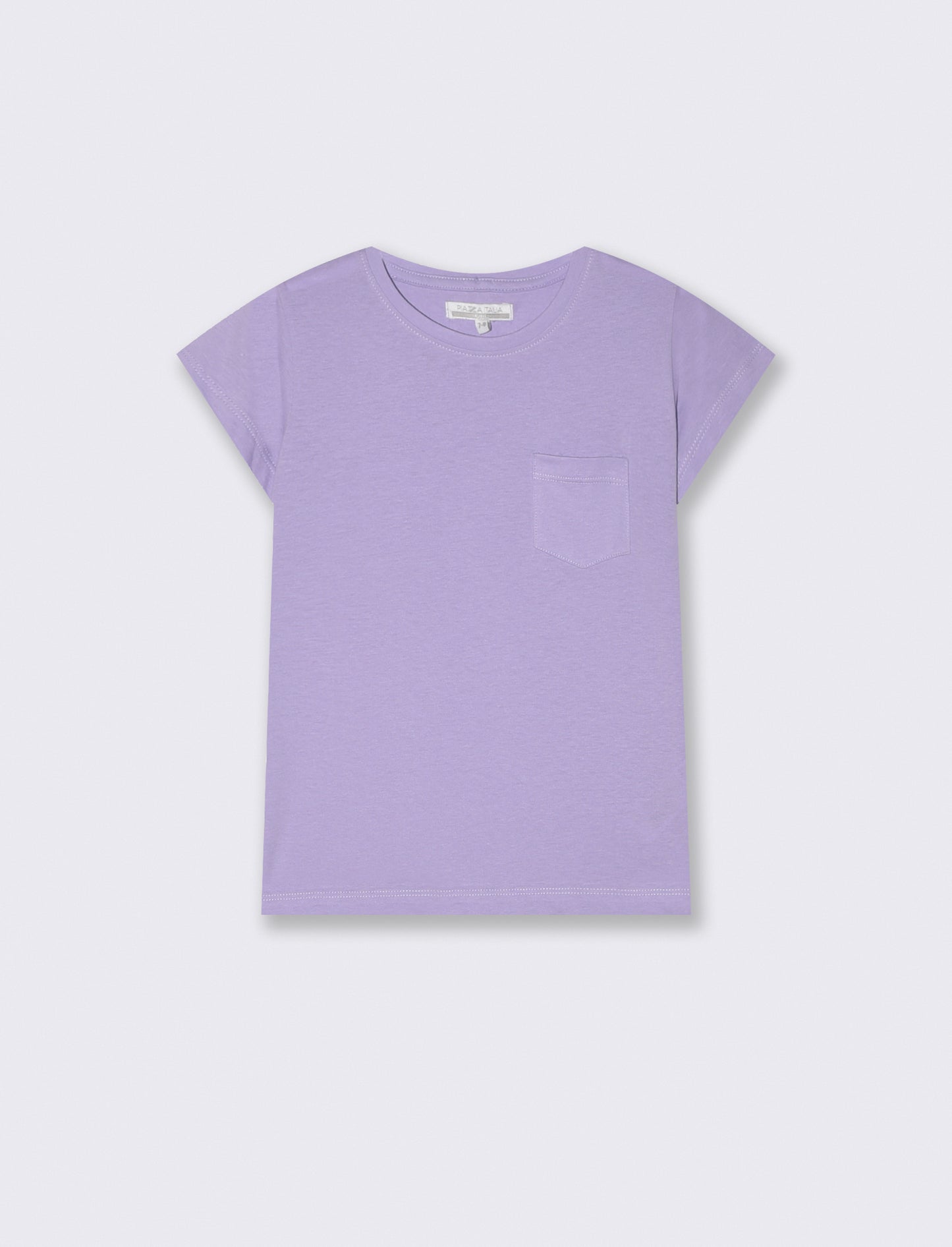 Short sleeve T-shirt for girls with pocket - Purple