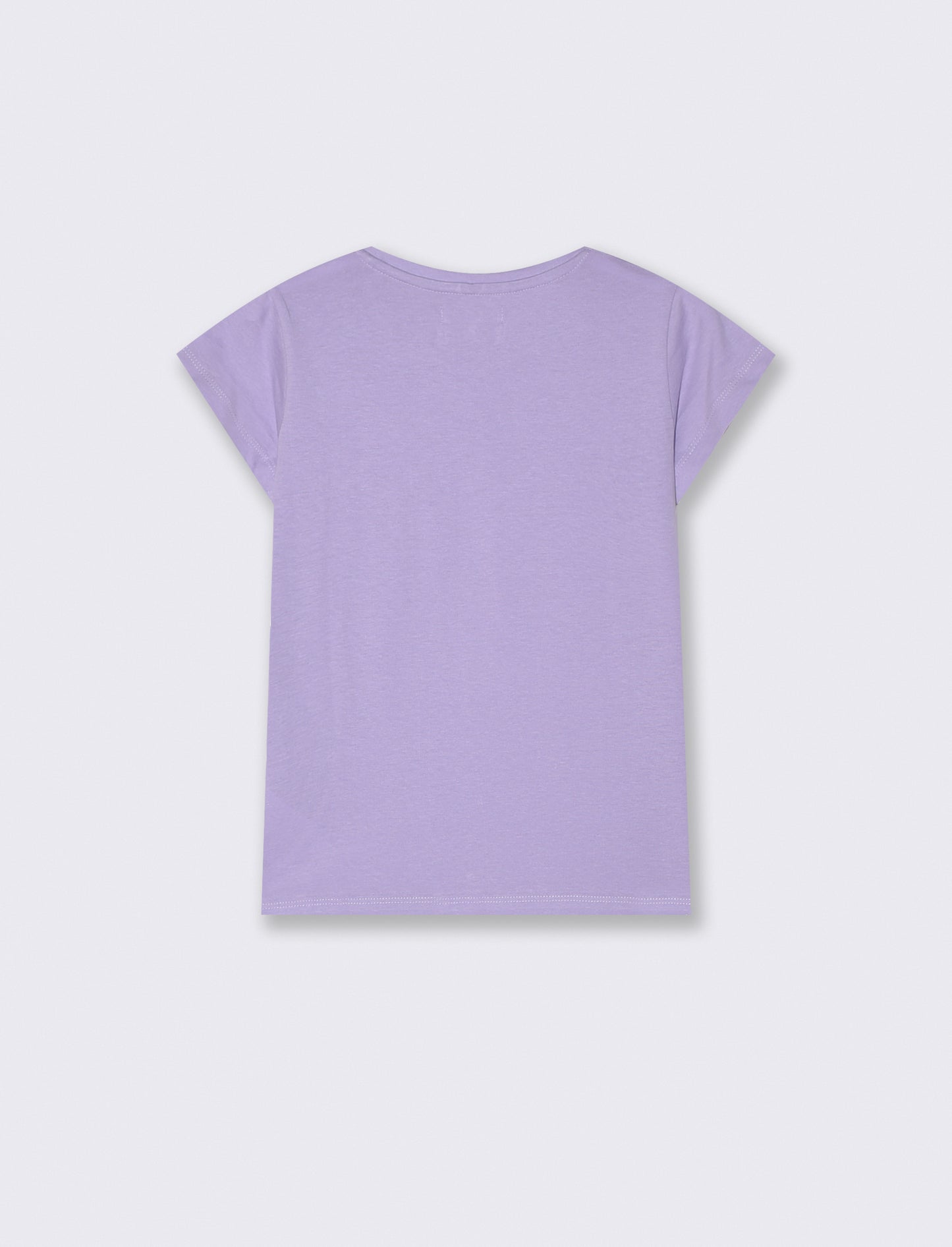 Short sleeve T-shirt for girls with pocket - Purple