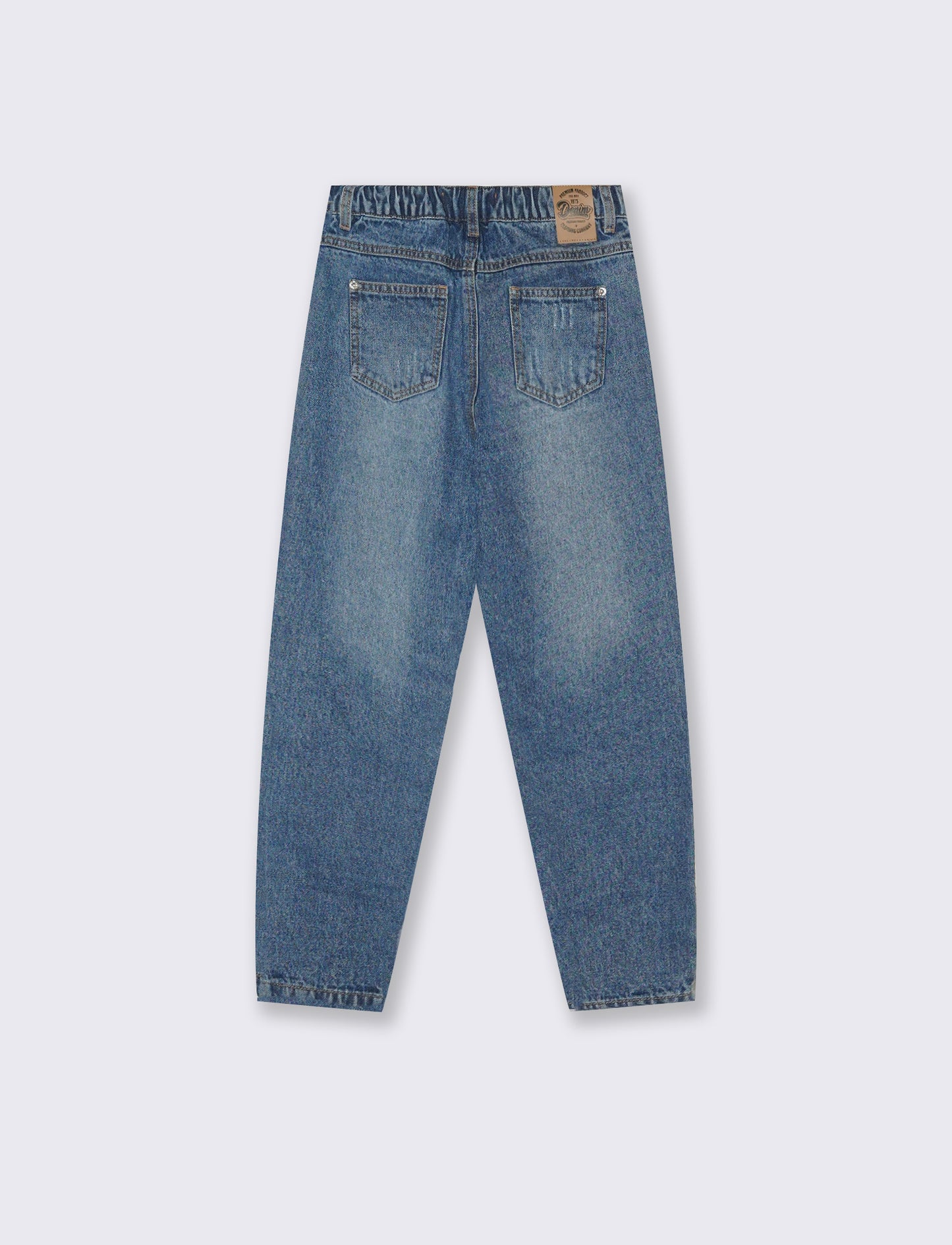 Jeans mom fit 5 tasche in denim cotone - Denim