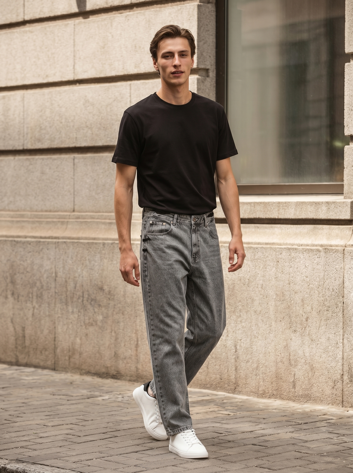 T-shirt Basic Cotone Premium Regular Fit - Nero