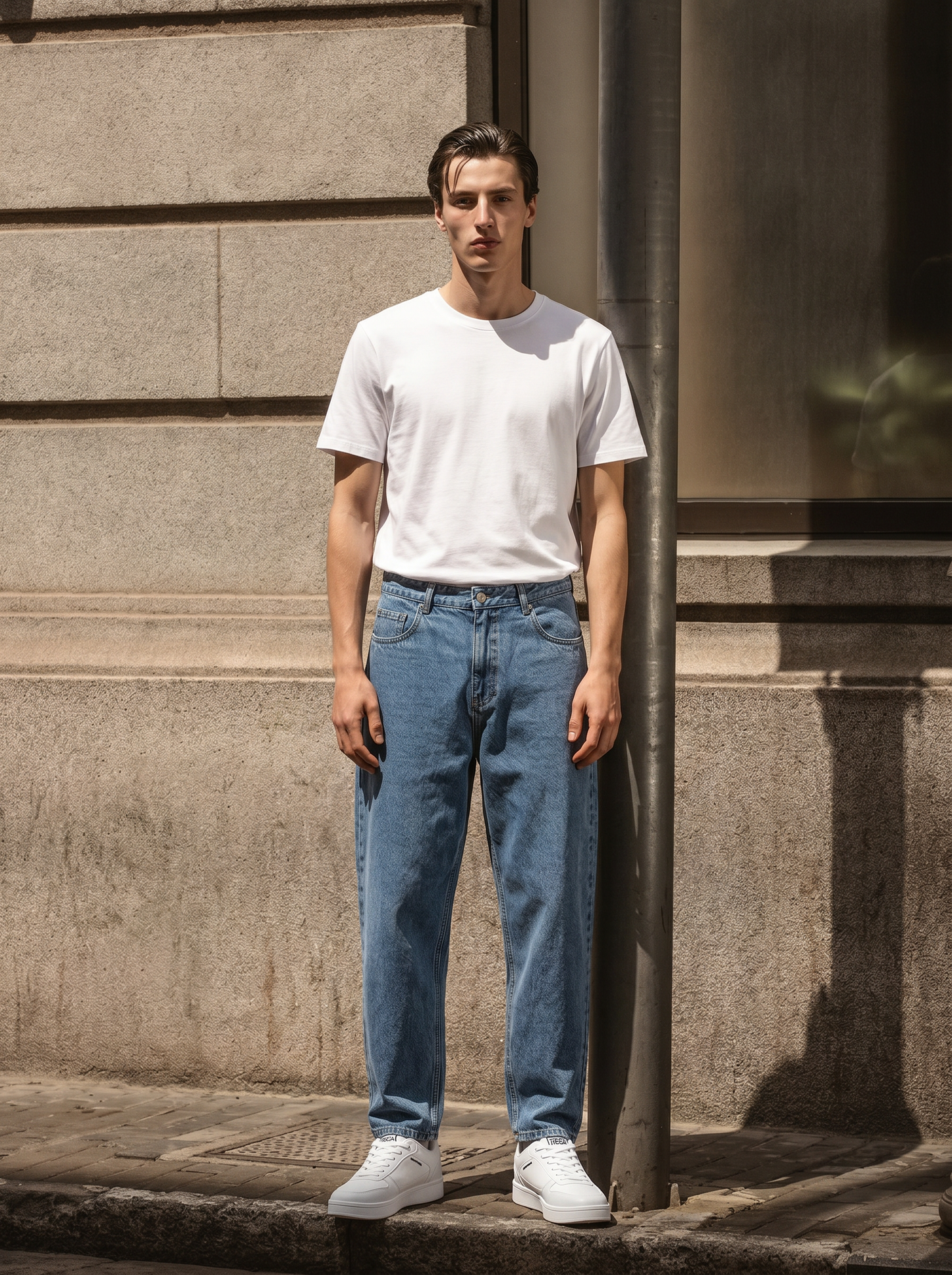 T-shirt Basic Cotone Premium Regular Fit - Bianco