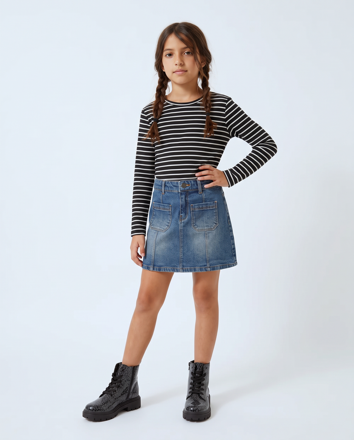 Minigonna denim elasticizzata 5 tasche - Denim