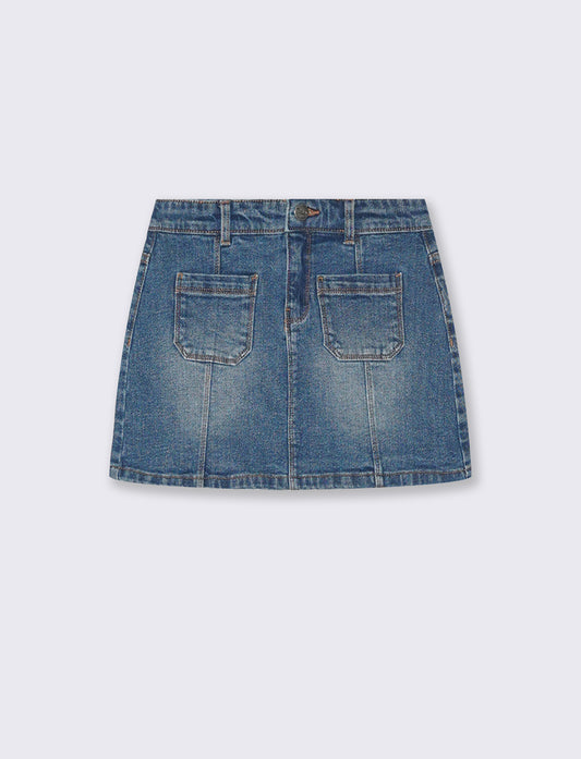 Minigonna denim elasticizzata 5 tasche - Denim