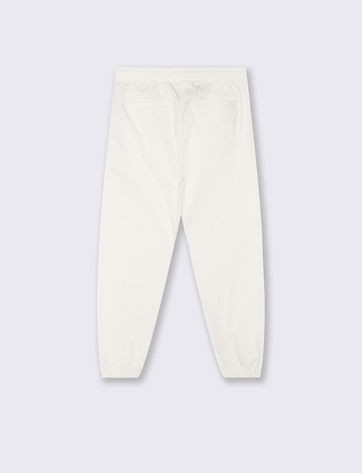 Adjustable Waist Jogger Pants - White