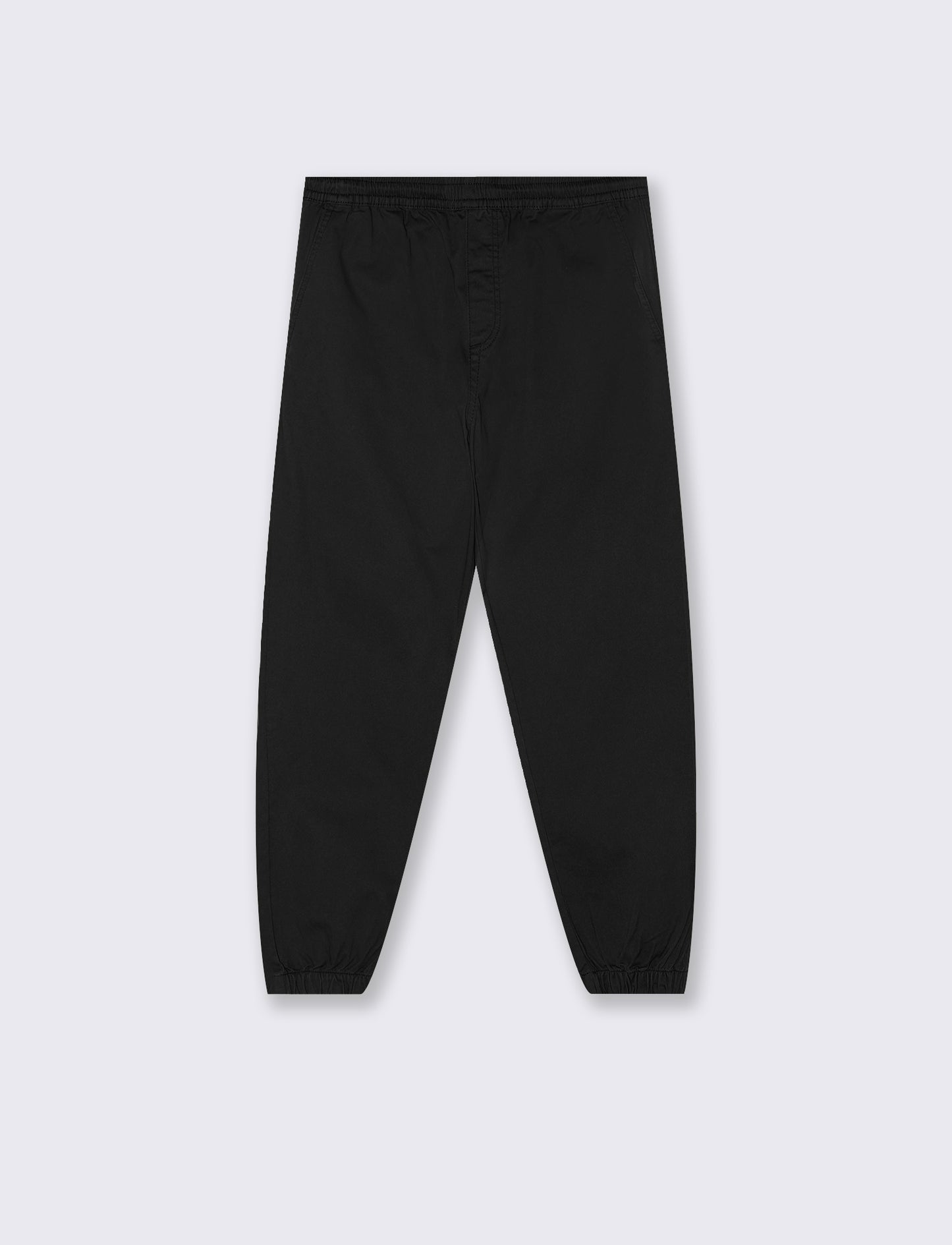 Adjustable Waist Jogger Pants - Black