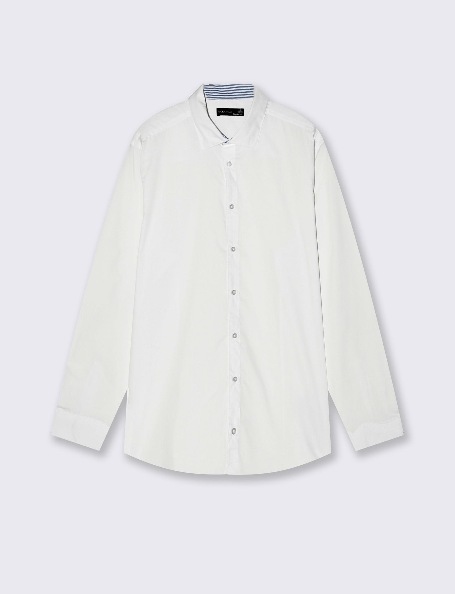 Camicia Regular Fit Easy Iron in Cotone - Bianco
