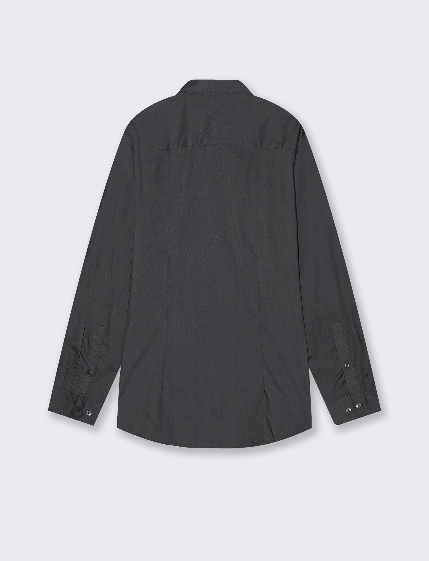 Camicia Regular Fit Easy Iron in Cotone - Grigio piombo