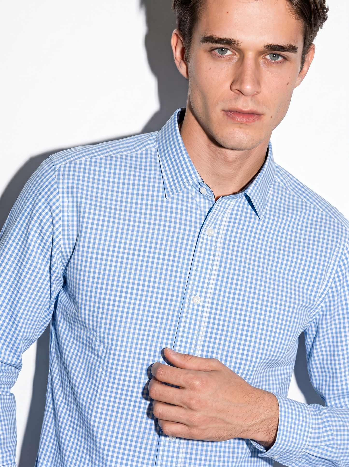 Regular Fit Easy Iron Cotton Shirt - Sky blue