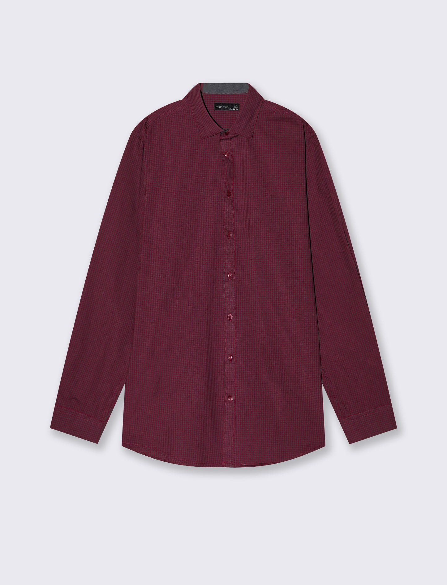 Camicia Regular Fit Easy Iron in Cotone - Viola prugna