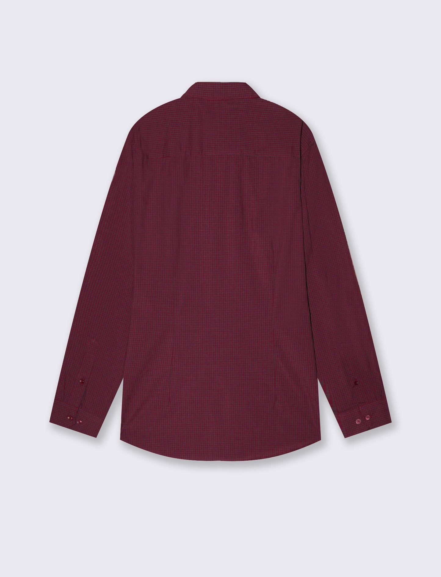 Camicia Regular Fit Easy Iron in Cotone - Viola prugna