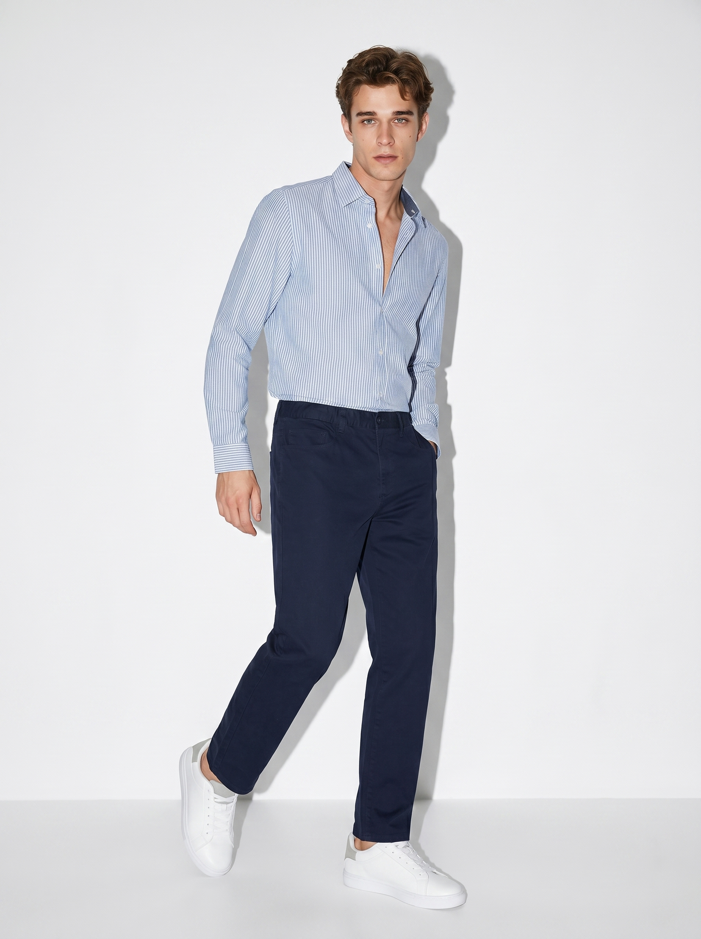 Regular Fit Easy Iron Cotton Shirt - Blue