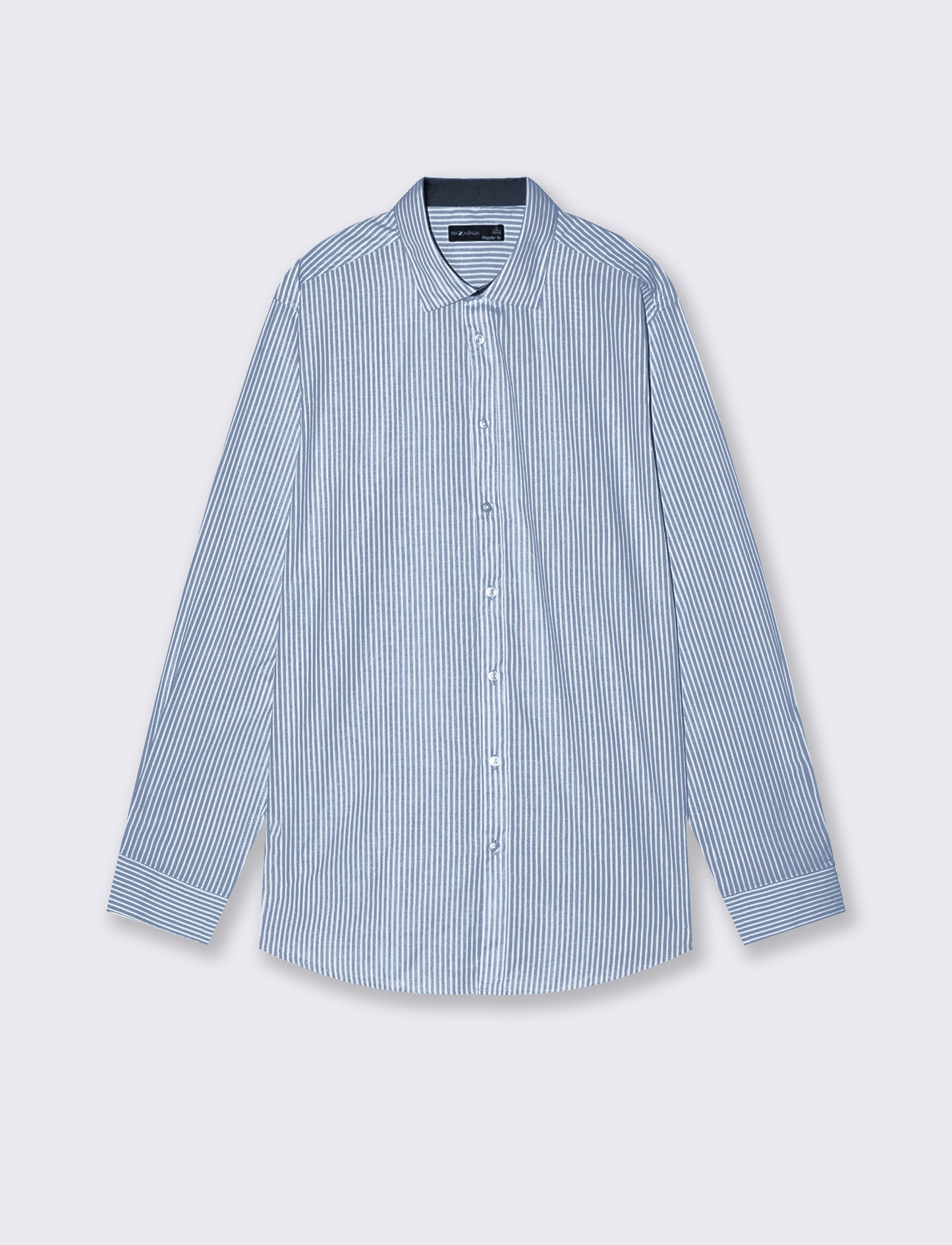Camicia Regular Fit Easy Iron in Cotone - Bluette