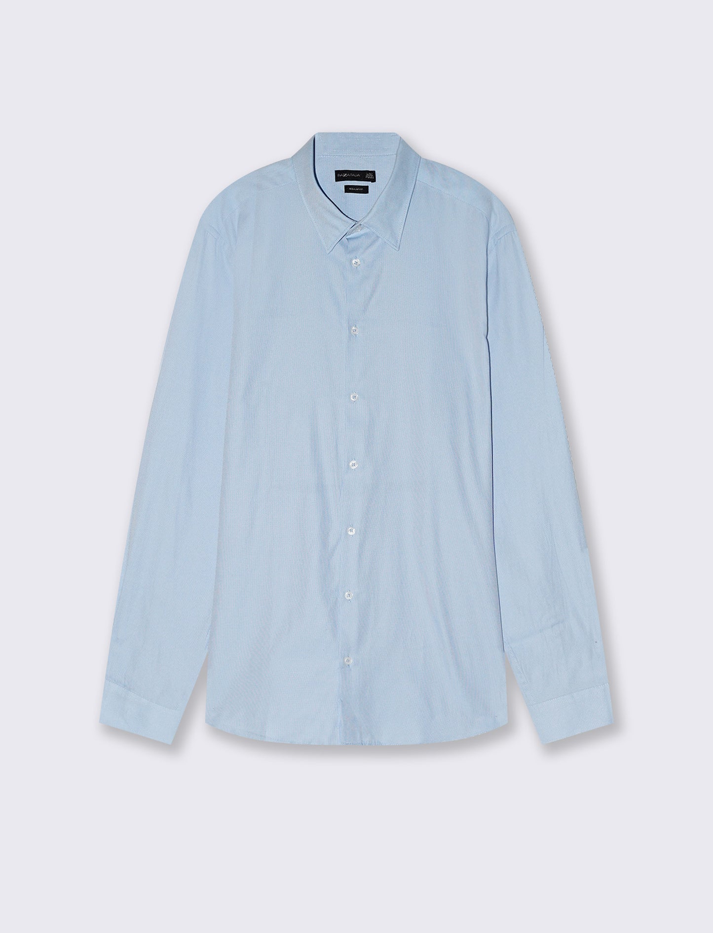 Camicia Oxford Regular Fit con Colletto Francese - Celeste