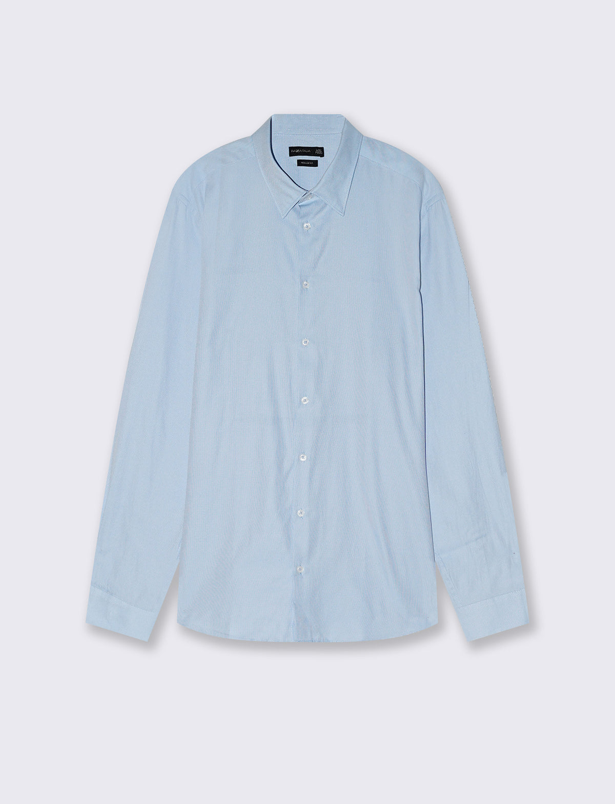 Camicia Oxford Regular Fit con Colletto Francese - Celeste