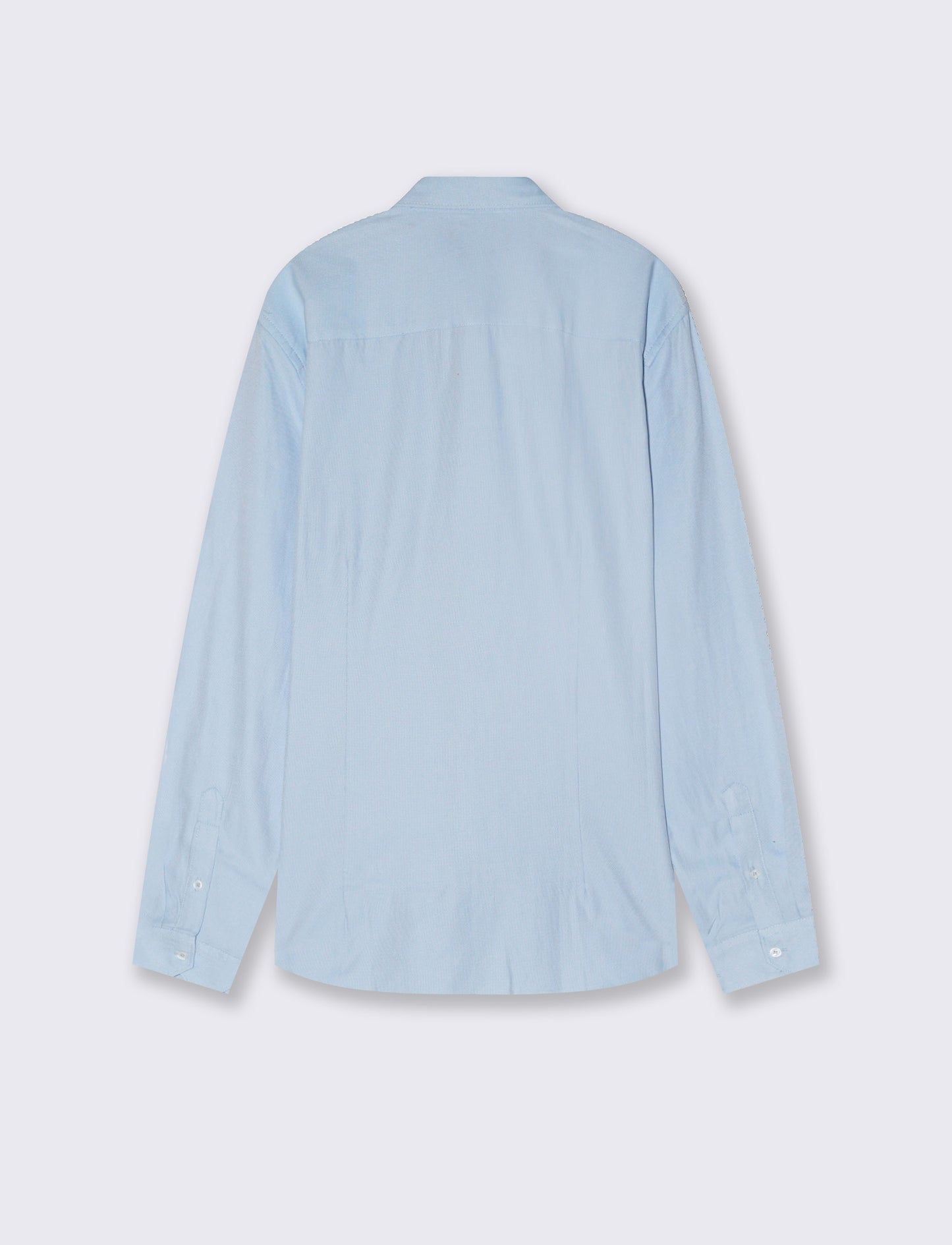 Camicia Oxford Regular Fit con Colletto Francese - Celeste