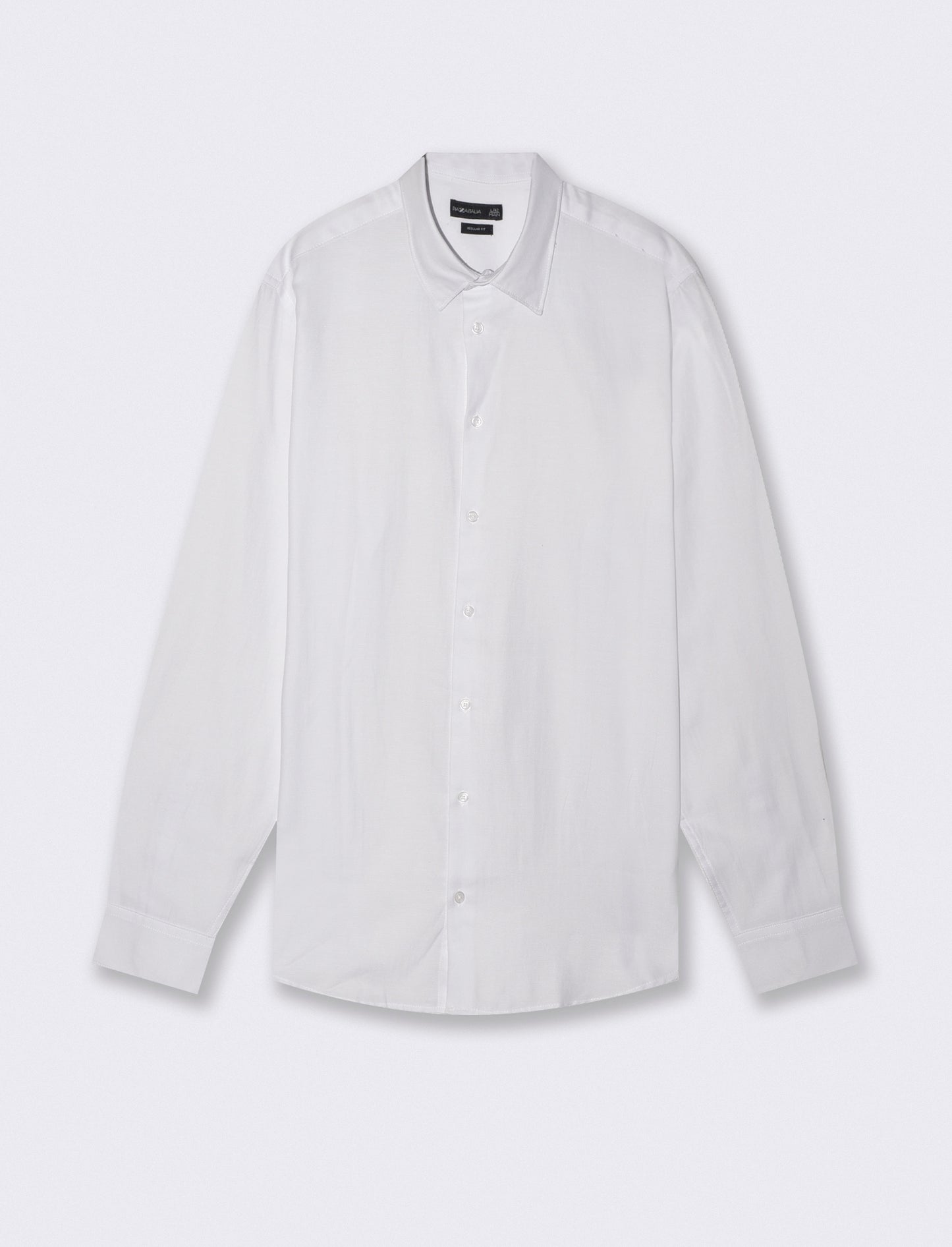 Camicia Oxford Regular Fit con Colletto Francese - Bianco