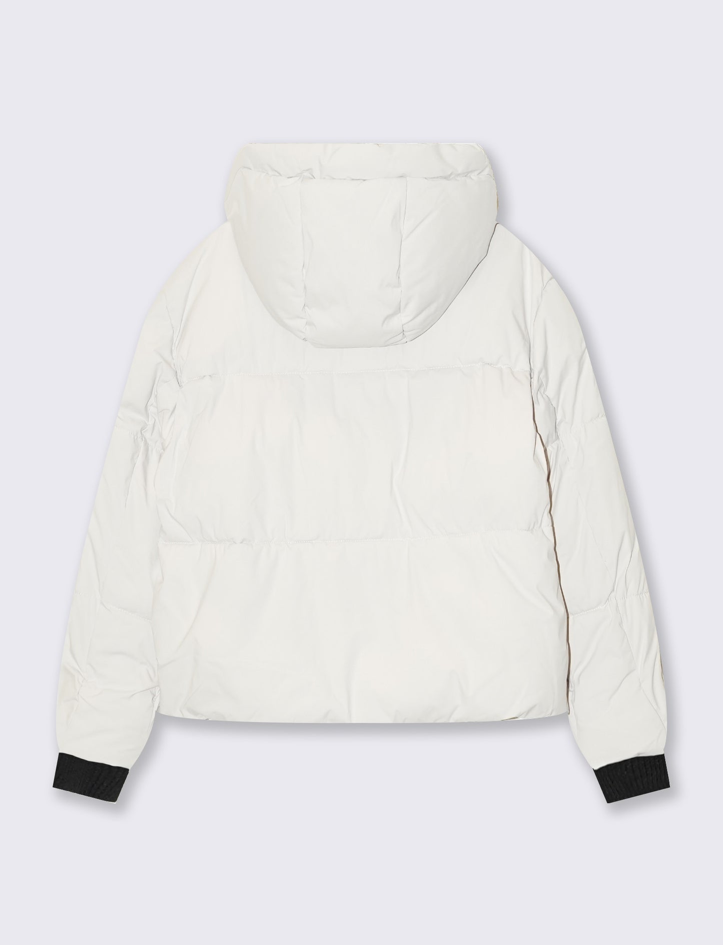 Giubbotto imbottito con cappuccio e tasche - Bianco gesso