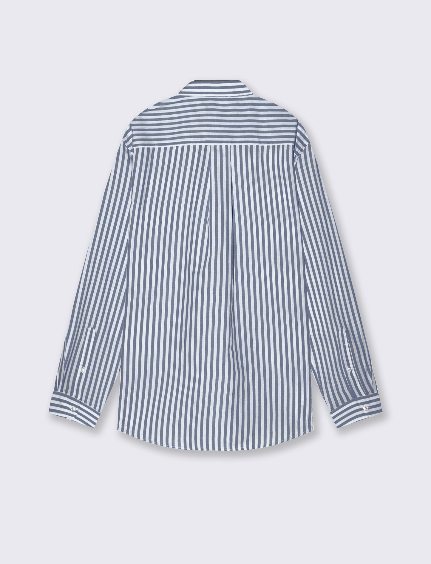 Regular fit striped cotton shirt - Blue