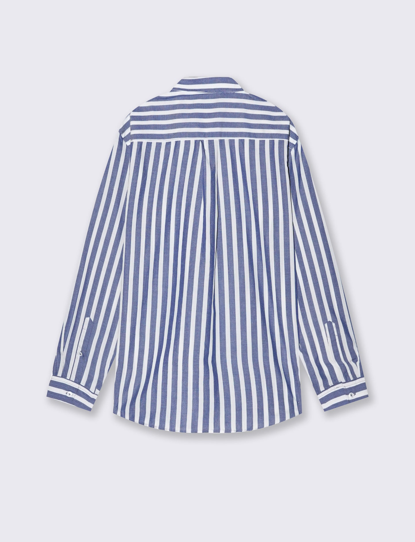 Camicia a righe regular fit in cotone - Bianco