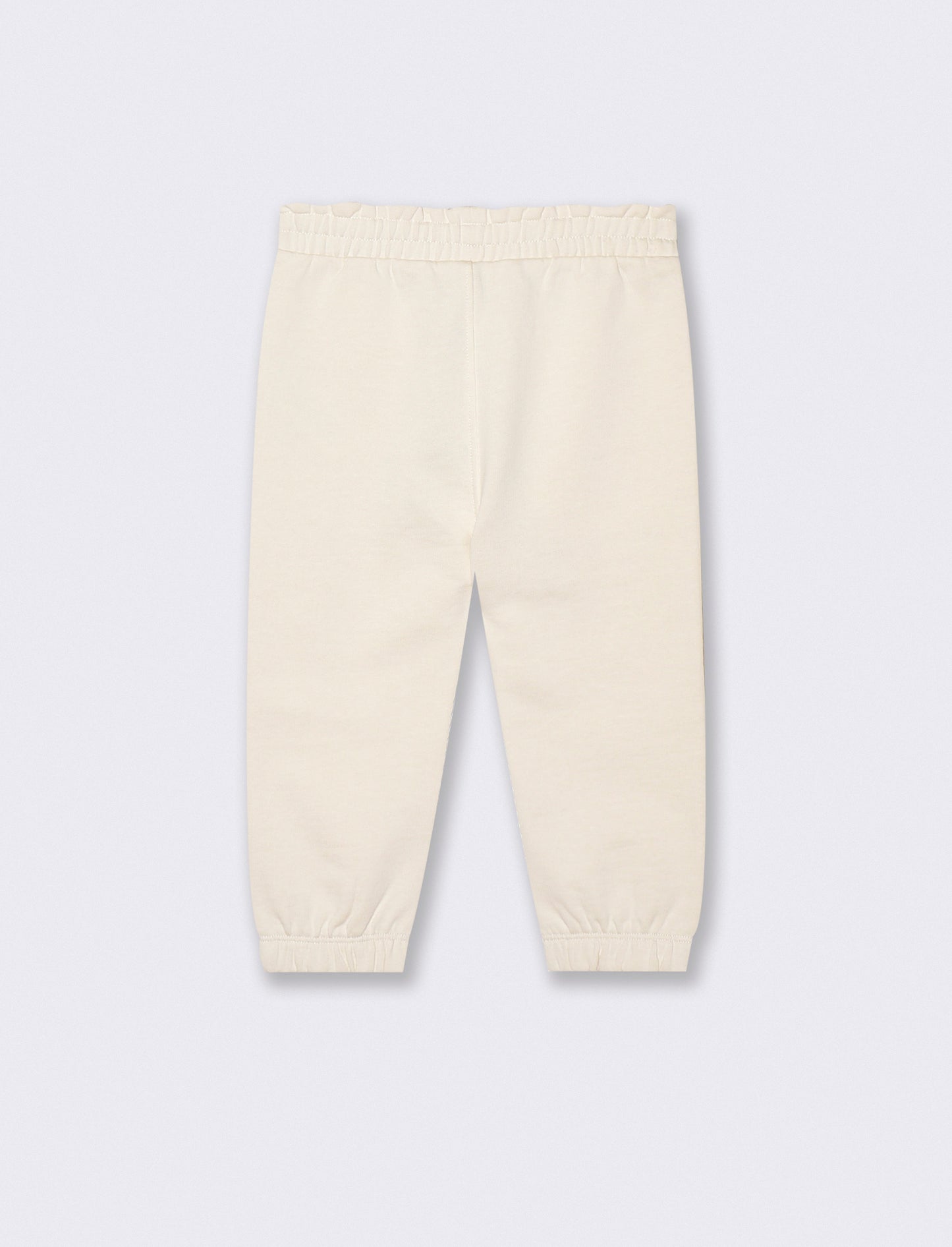 Cotton joggers with bow and patch - Beige