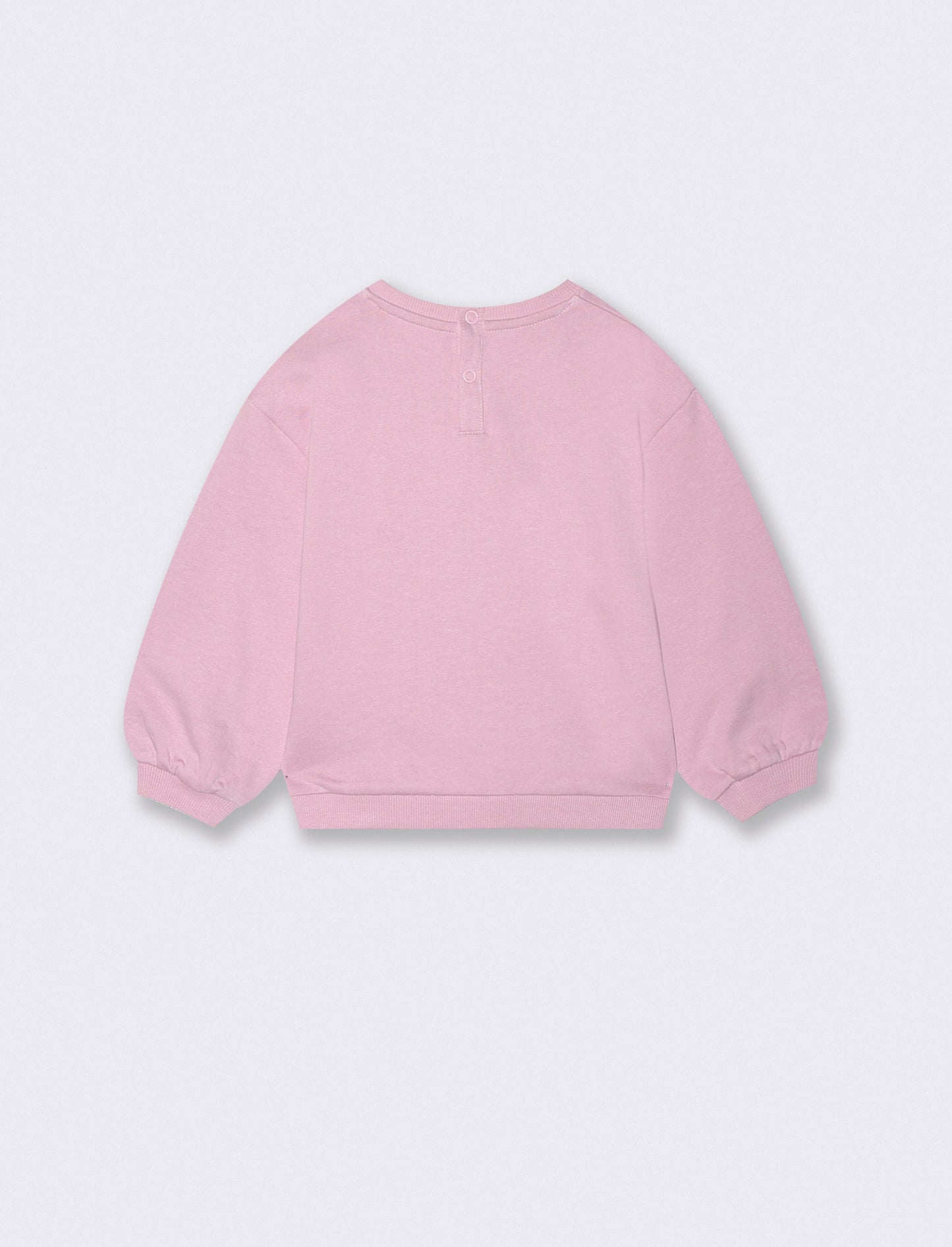 Felpa girocollo in cotone con stile - Rosa polvere