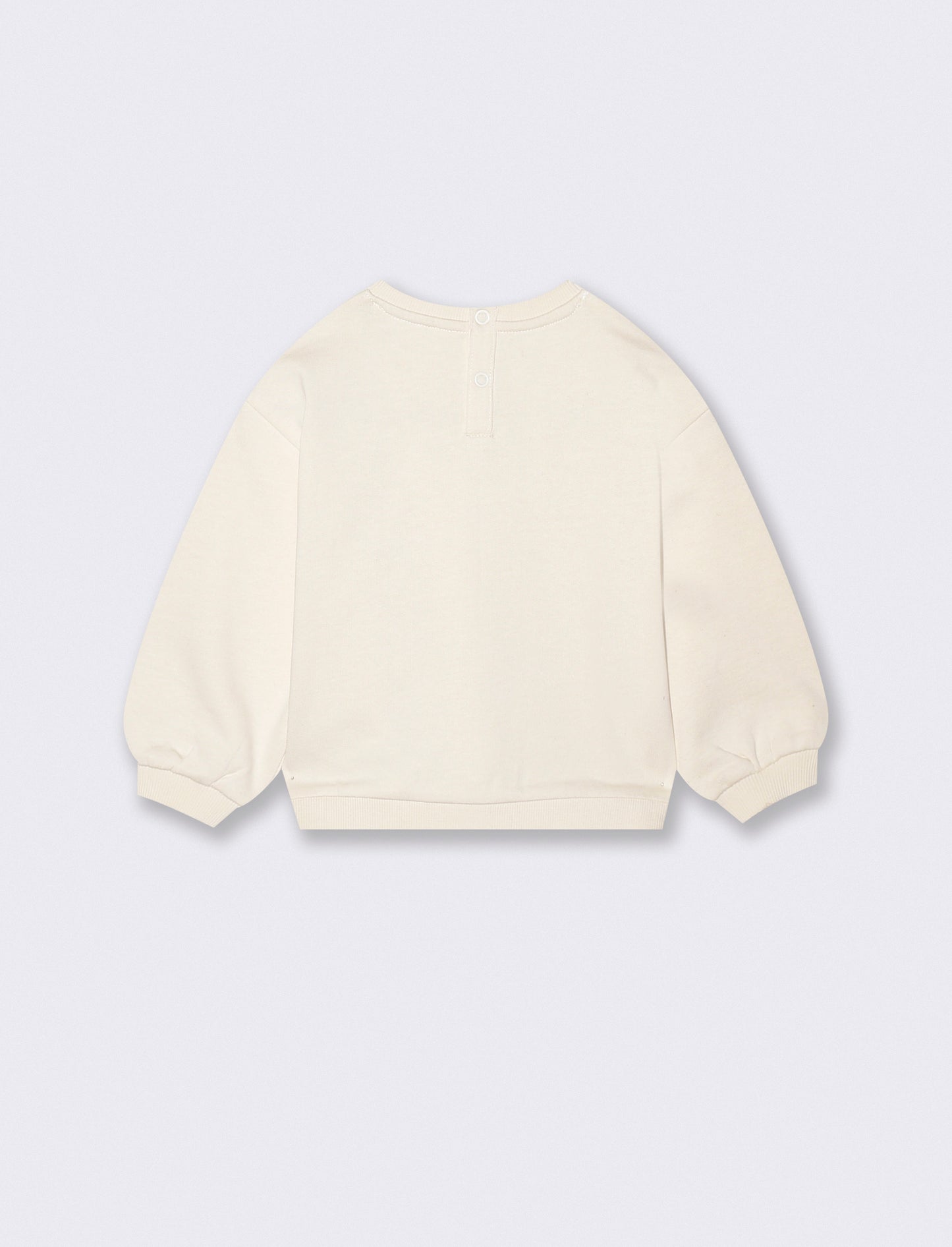 Felpa girocollo in cotone con stile - Beige