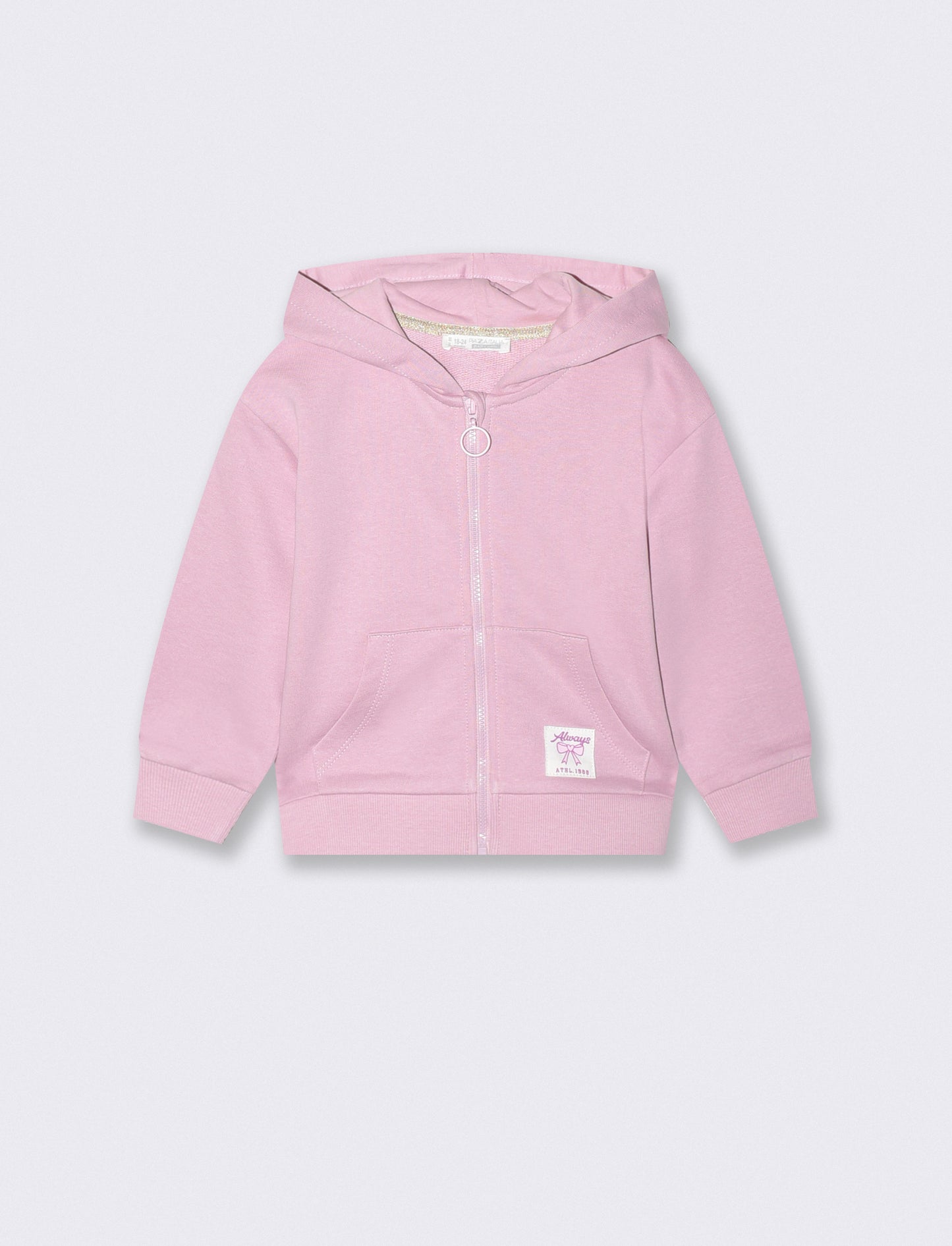 Versatile zip-up hoodie - Pink