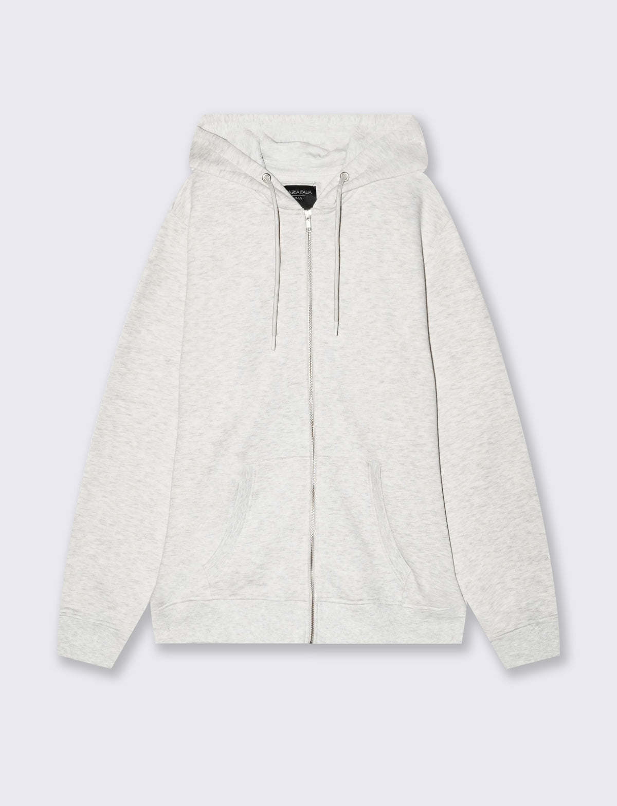 Basic zip-up hoodie - Grey