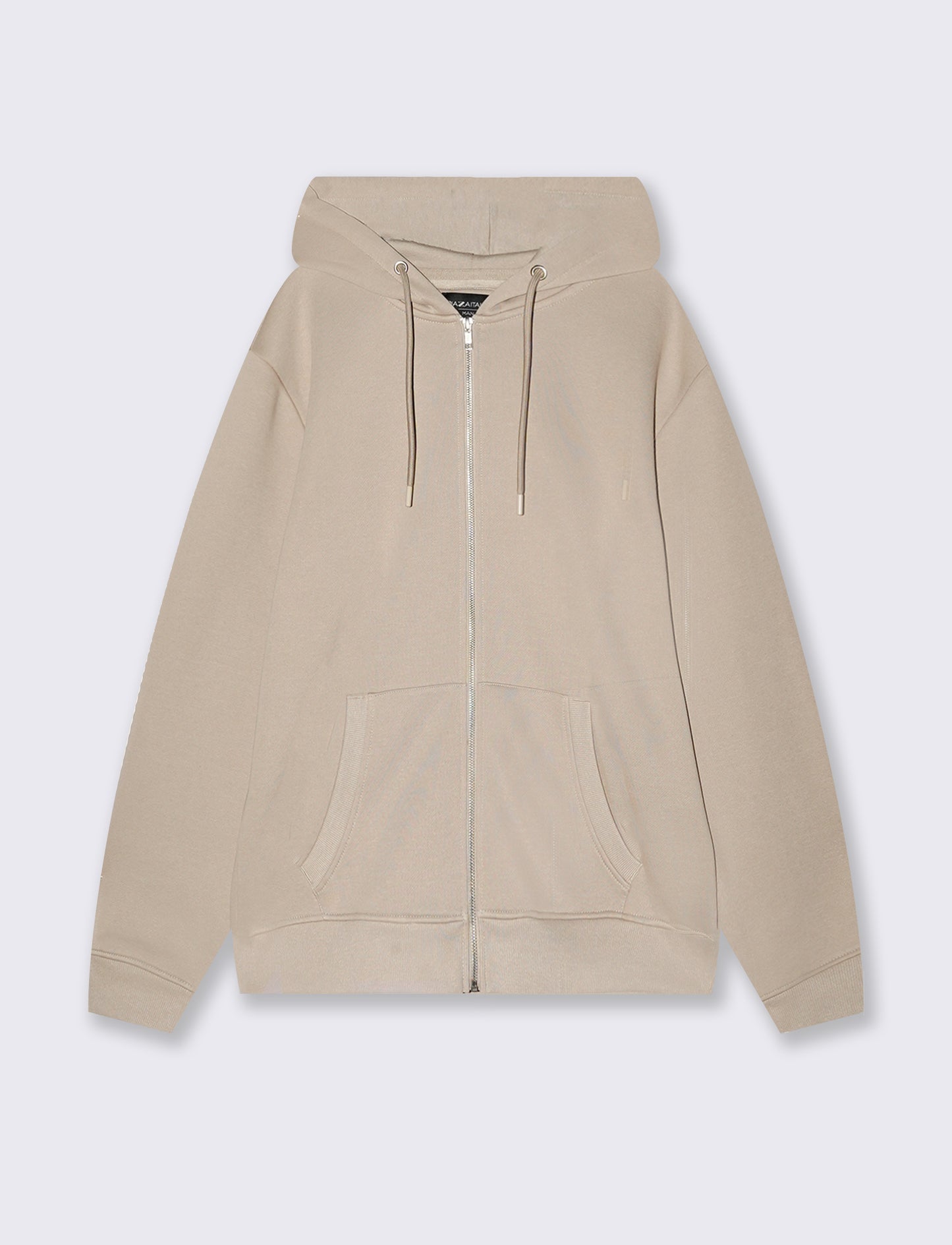 Basic zip-up hoodie - Beige