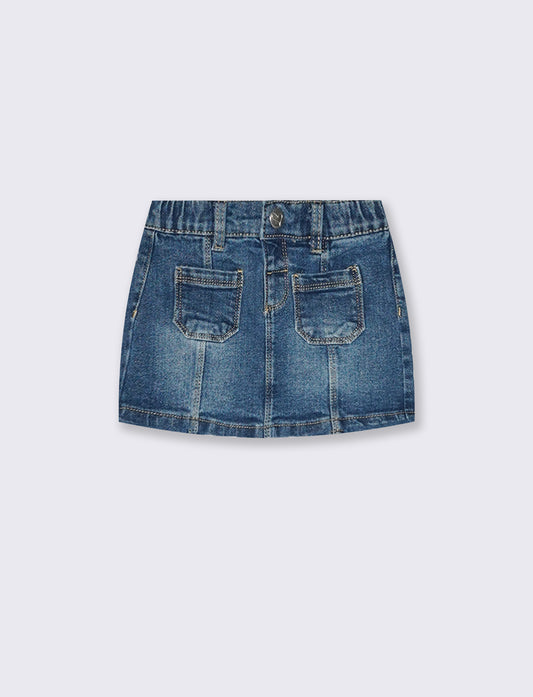 Gonna corta in denim versatile e chic - Denim